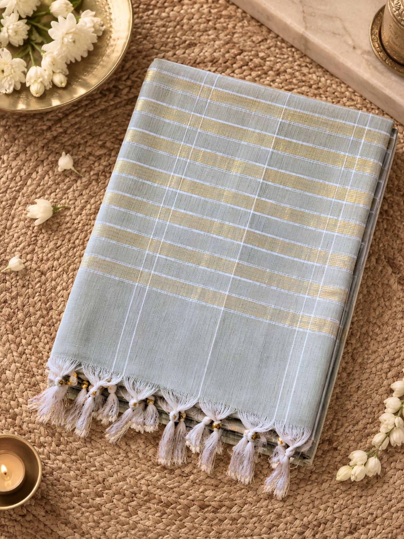 Striped Negamam Cotton Saree