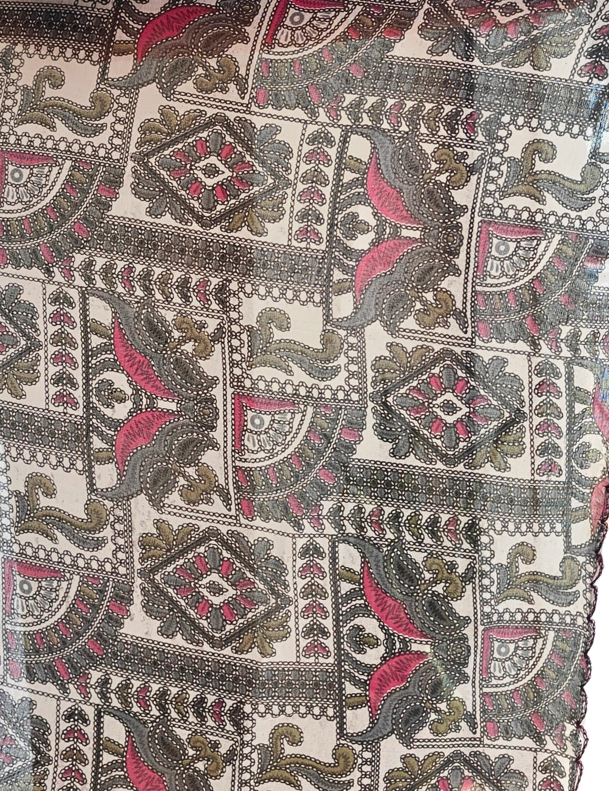 Ethnic Purple Cotton Dupatta