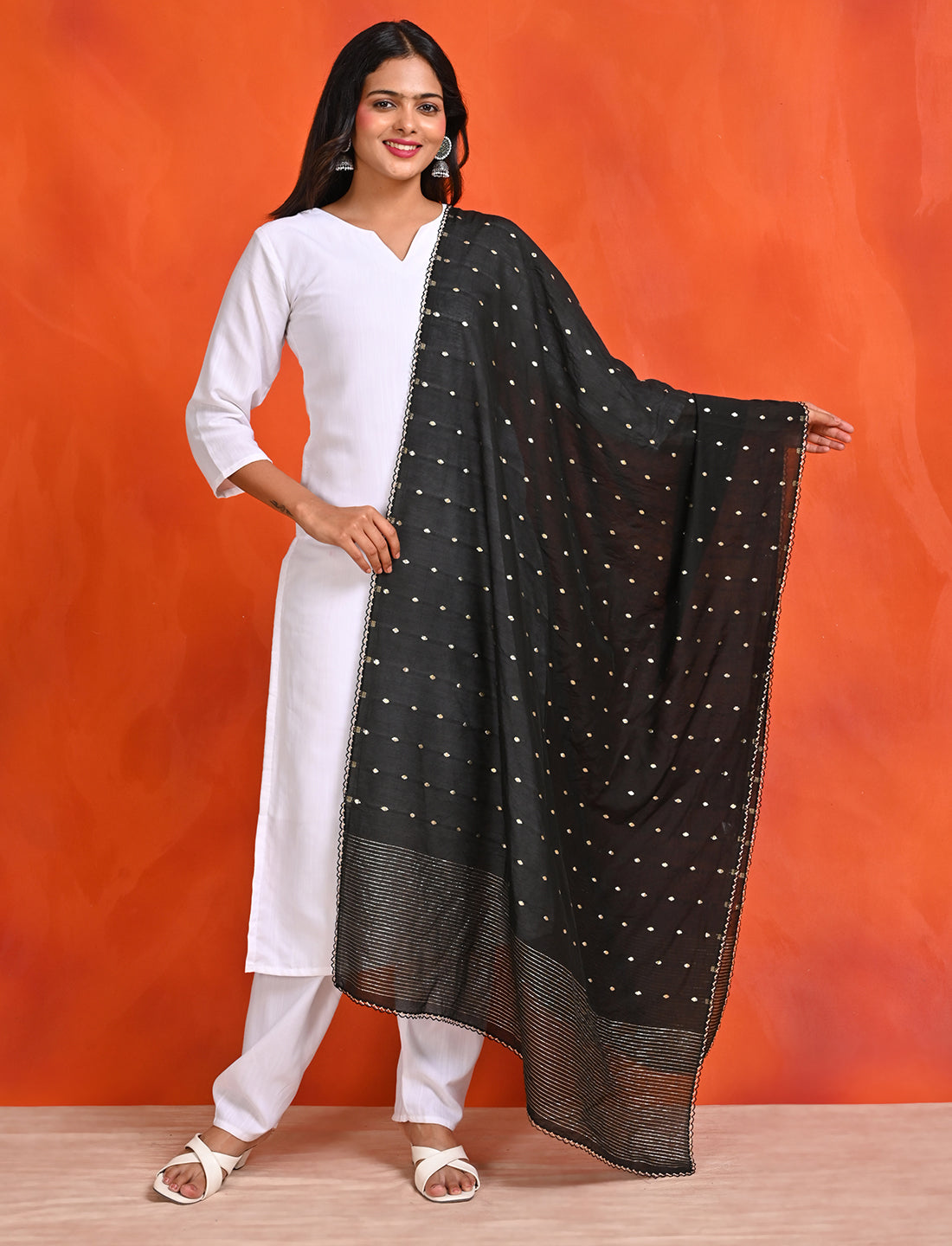 Chanderi Zari weave Dupatta