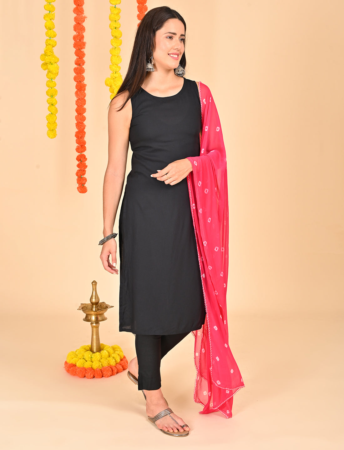 Tie-Dye Bandhej Chiffon Dupatta