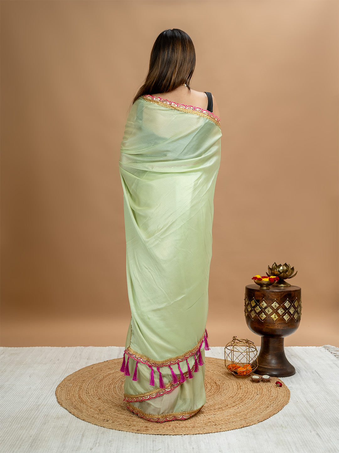 Solid Georgette Saree