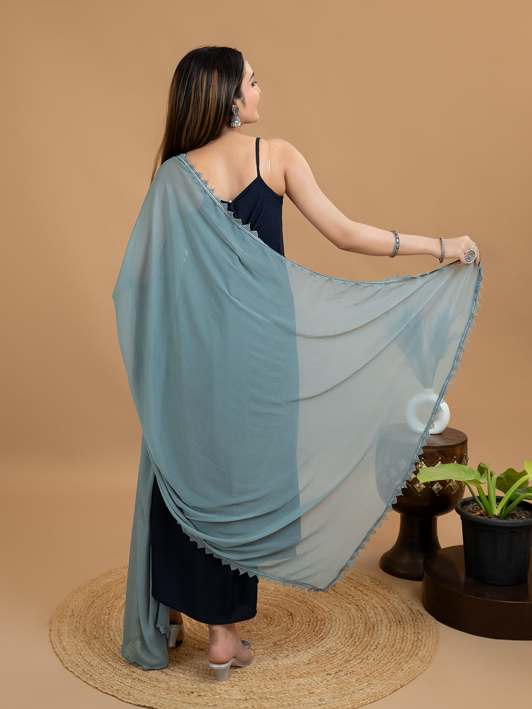 Solid Chiffon Dupatta