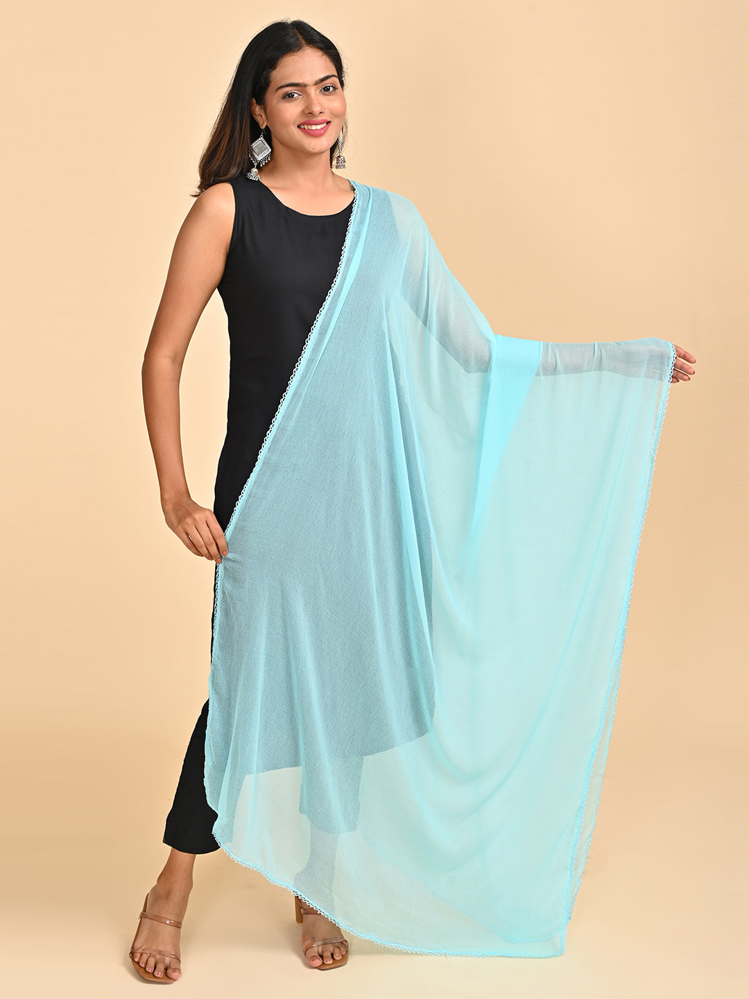 Solid Chiffon Dupatta