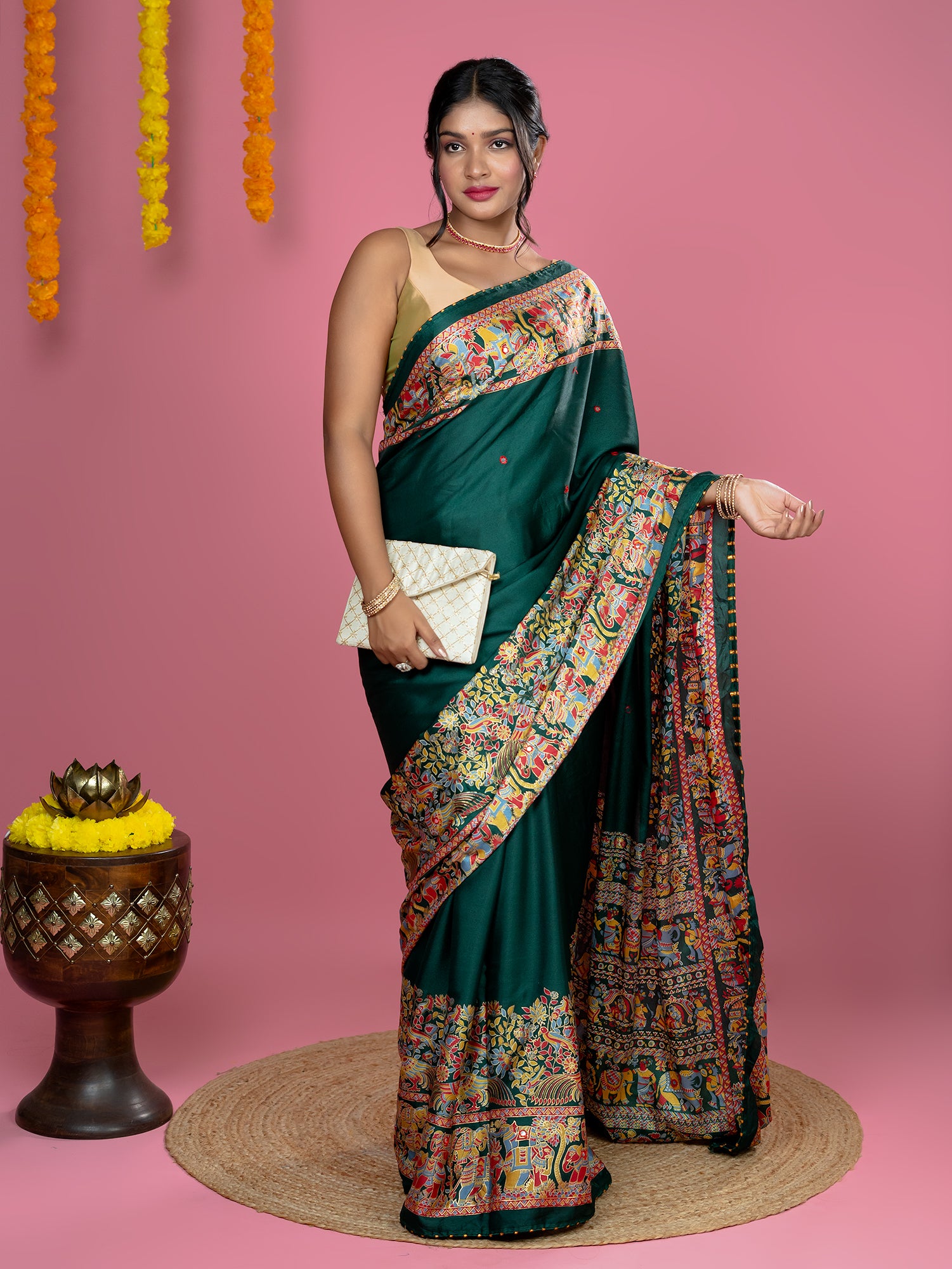 Kutch Print Crepe Saree