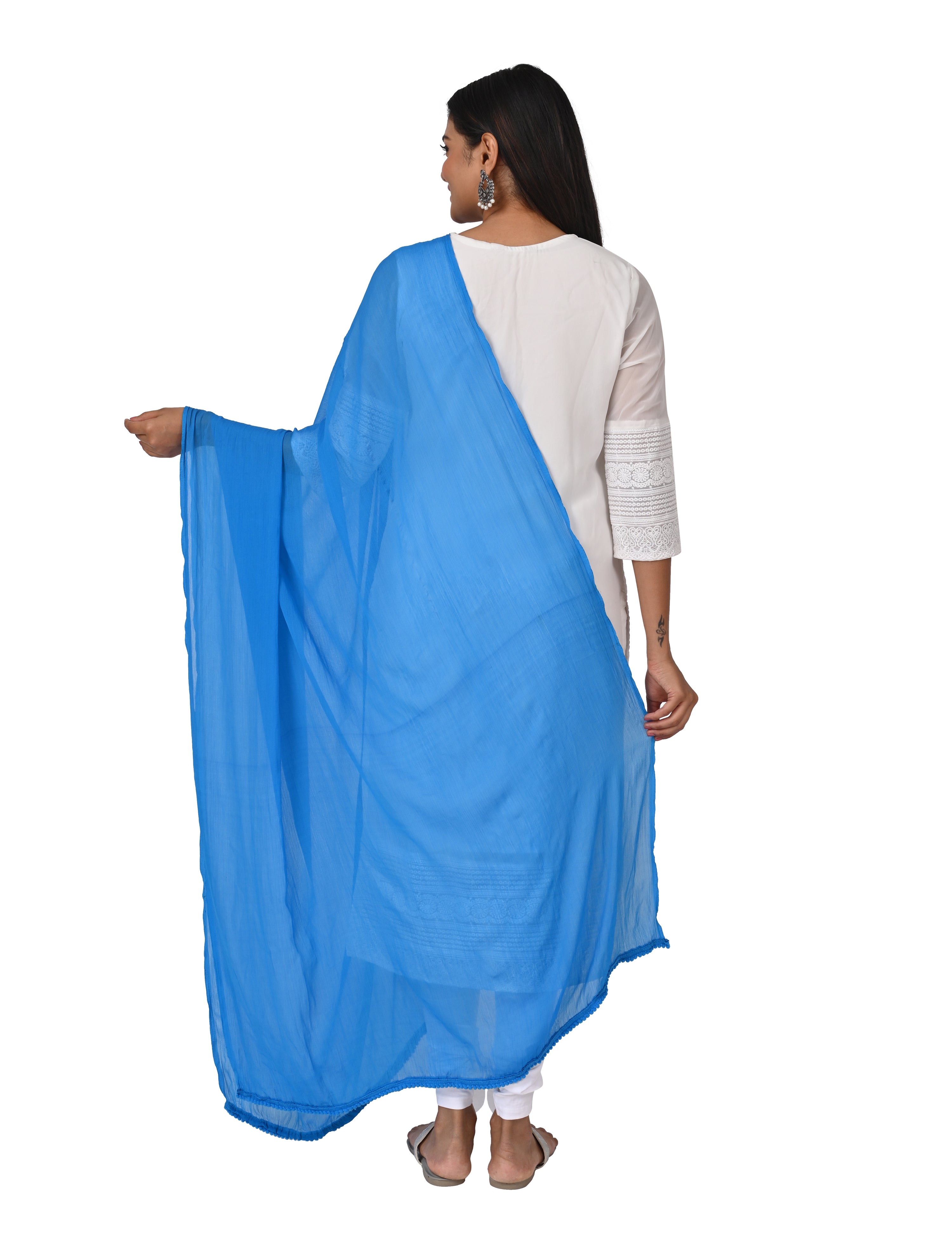 Solid Chiffon Dupatta