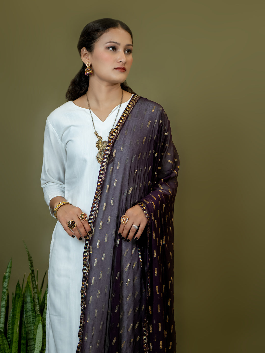 Chiffon Gold Print Dupatta