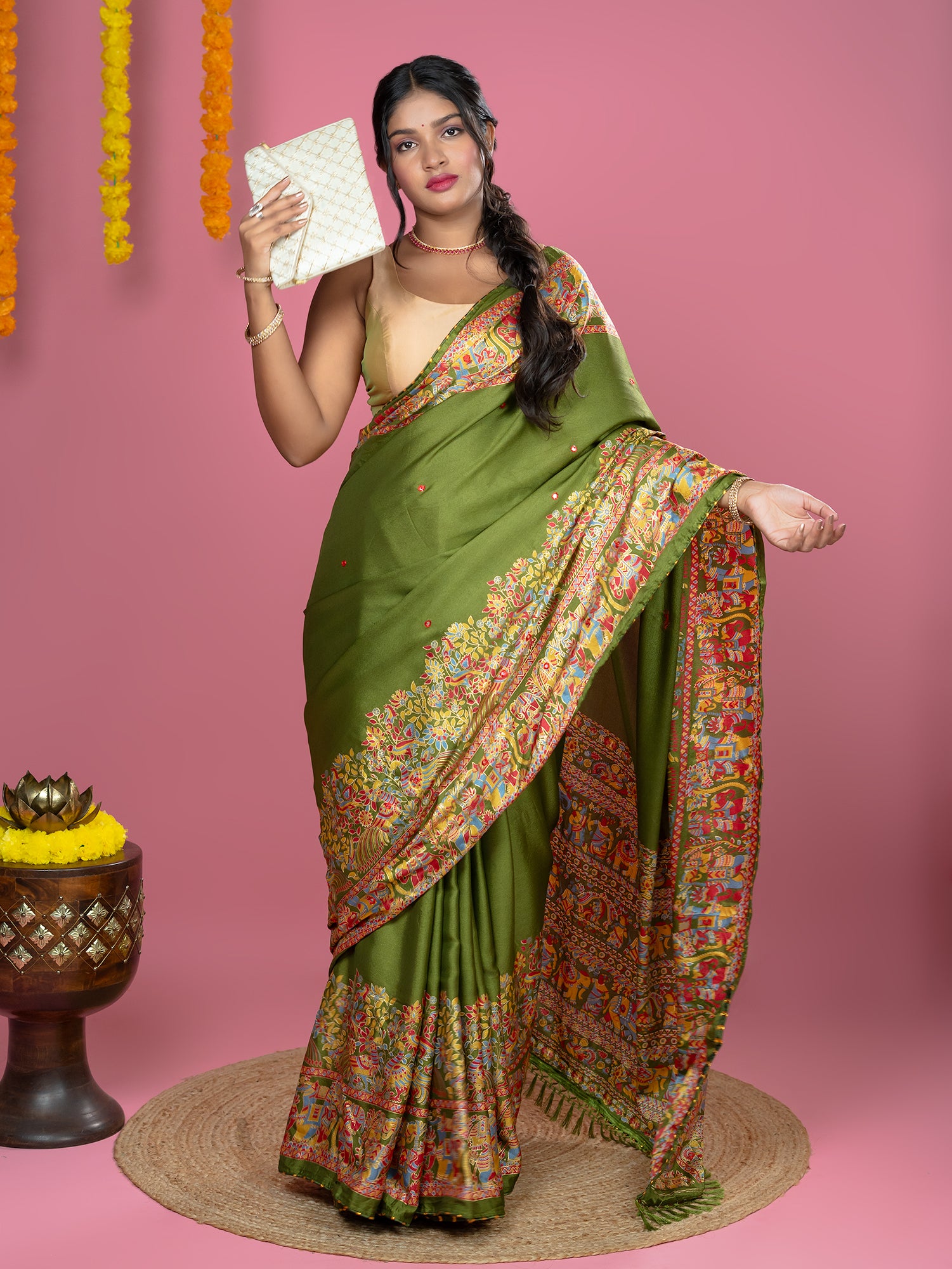 Kutch Print Crepe Saree