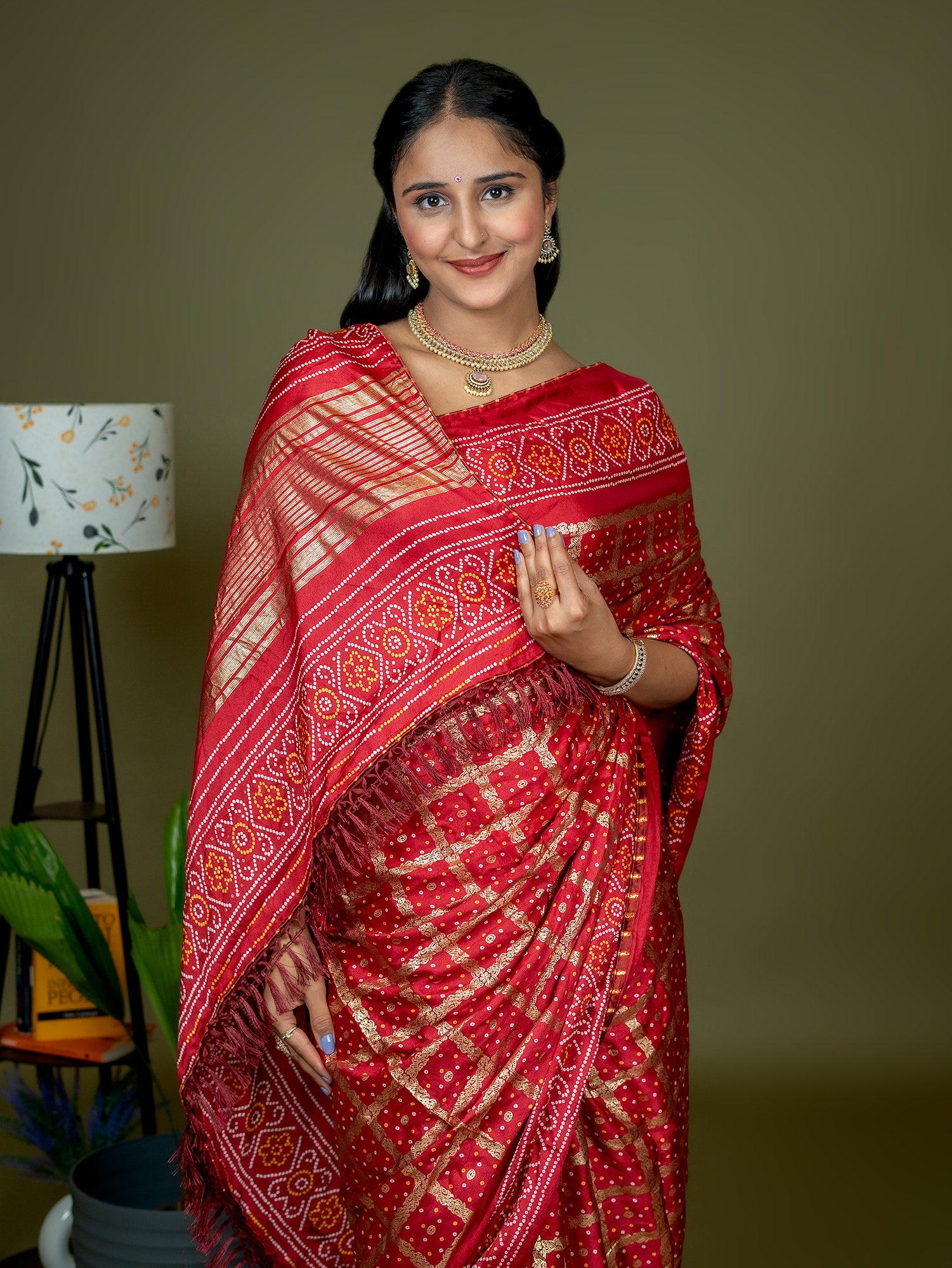 Bandhini Crepe Saree