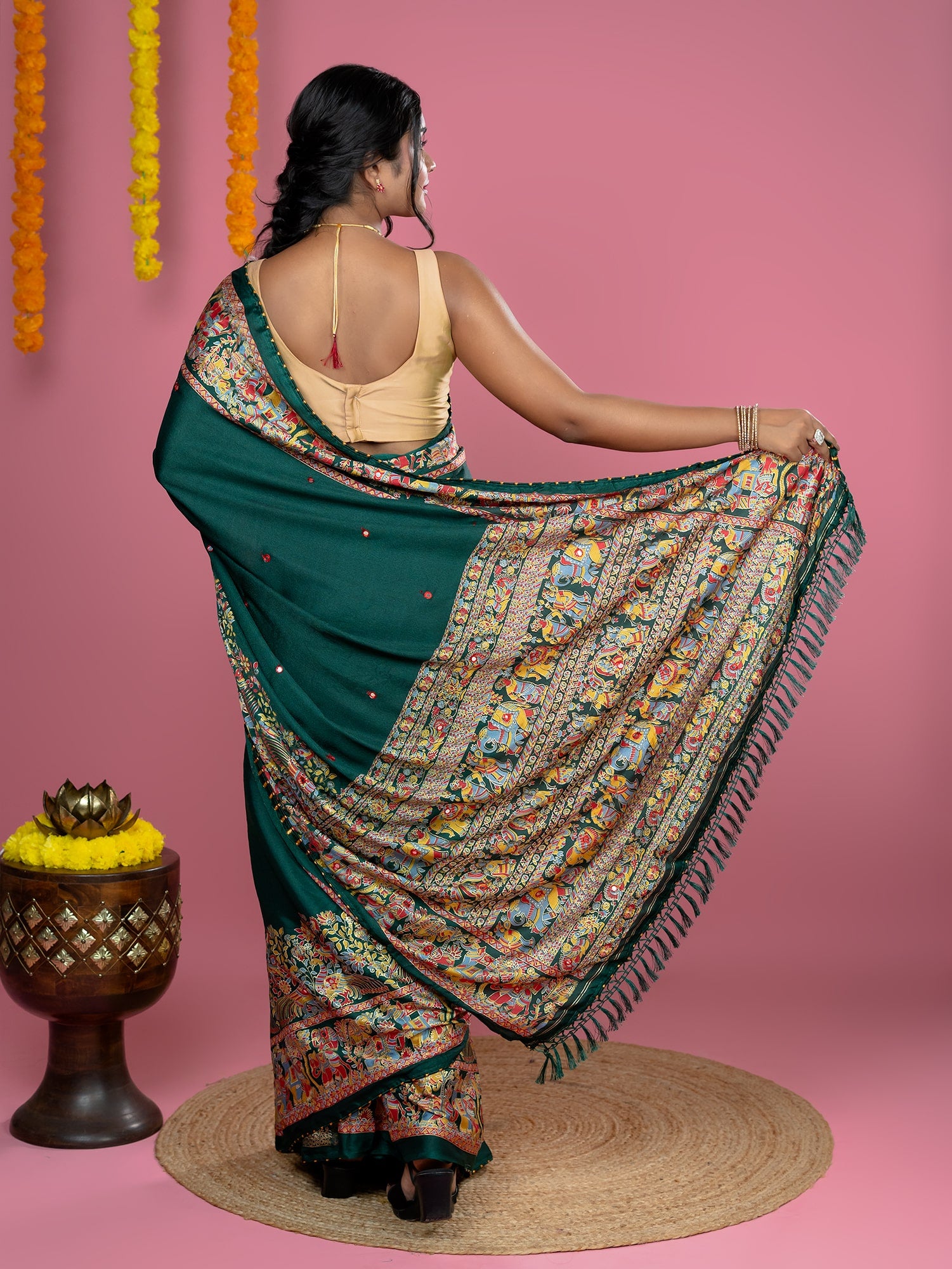 Kutch Print Crepe Saree
