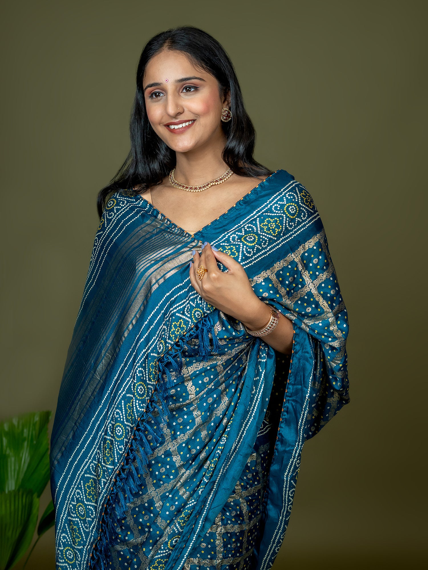 Bandhini Crepe Saree