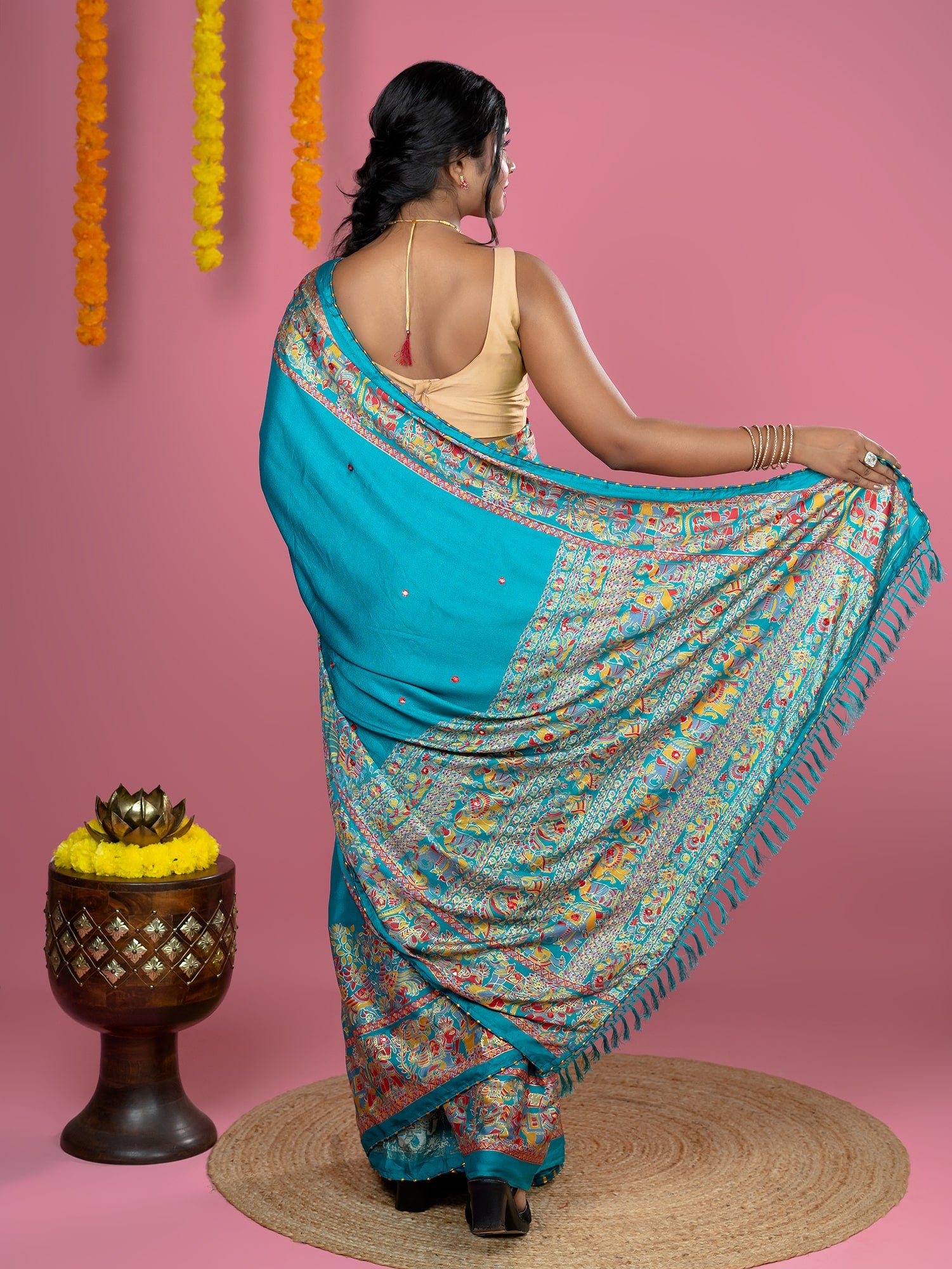 Kutch Print Crepe Saree