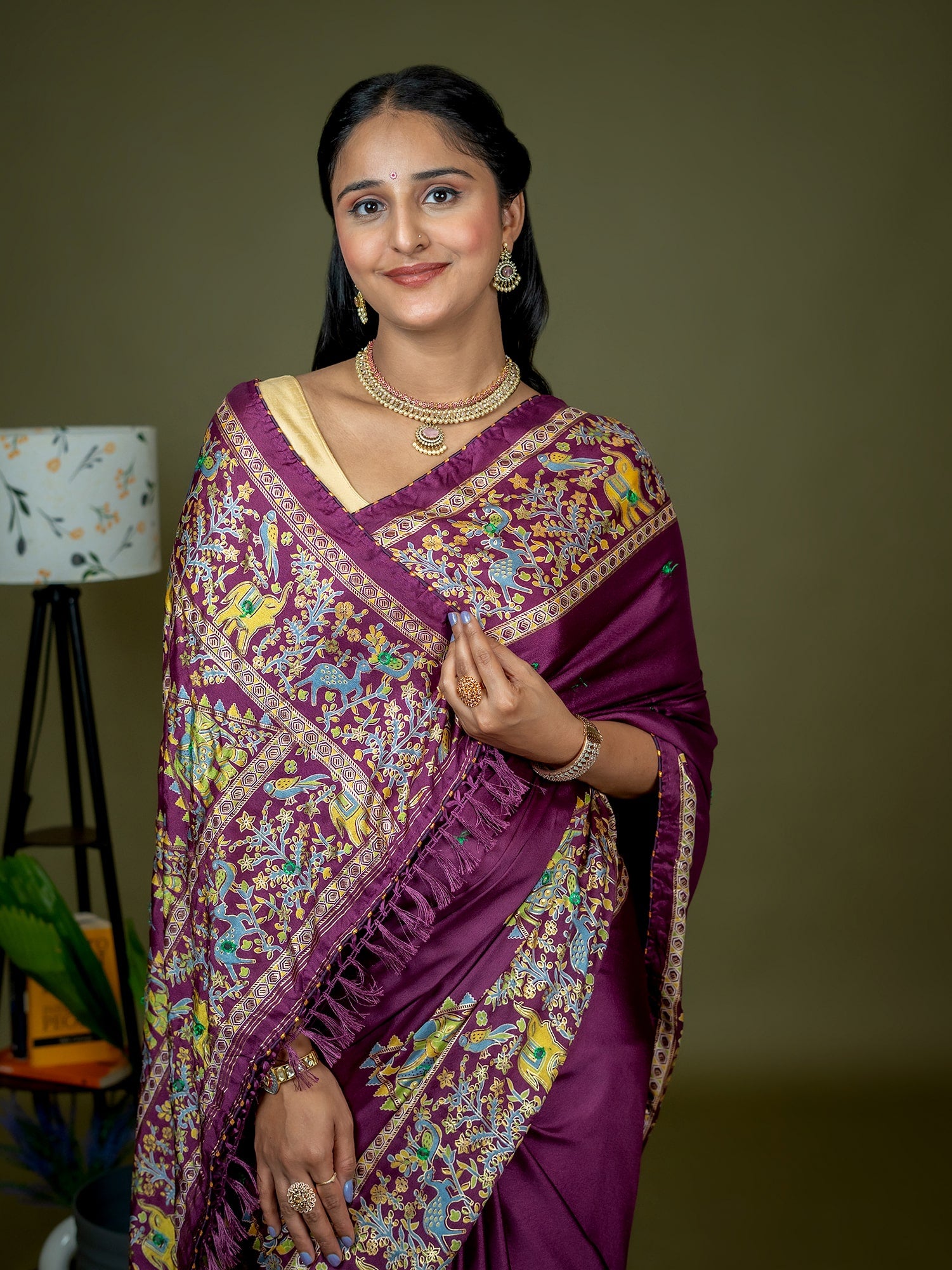 Kutch Print Crepe Saree