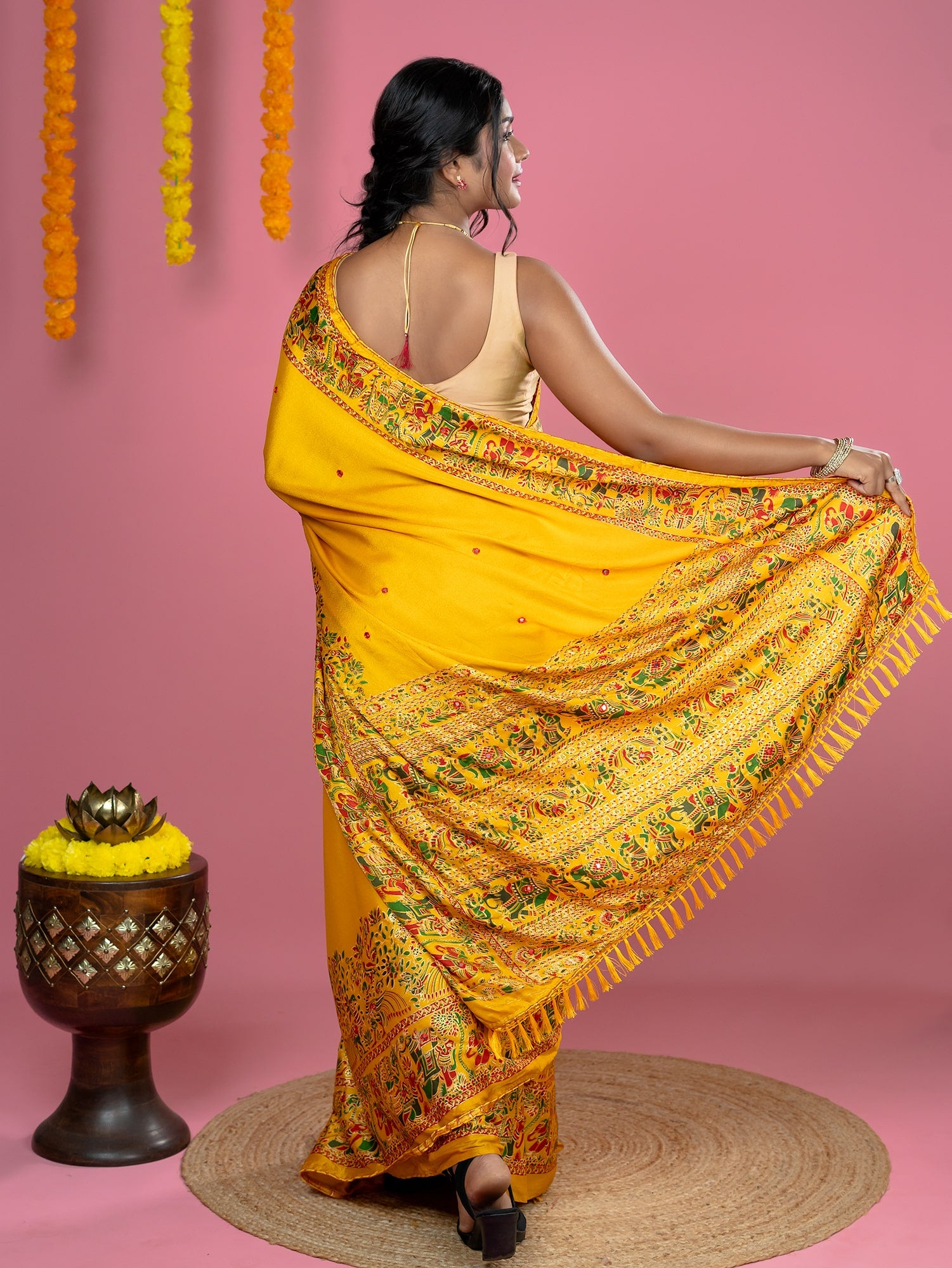 Kutch Print Crepe Saree