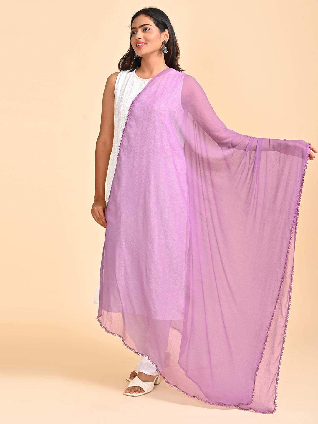 Solid Chiffon Dupatta