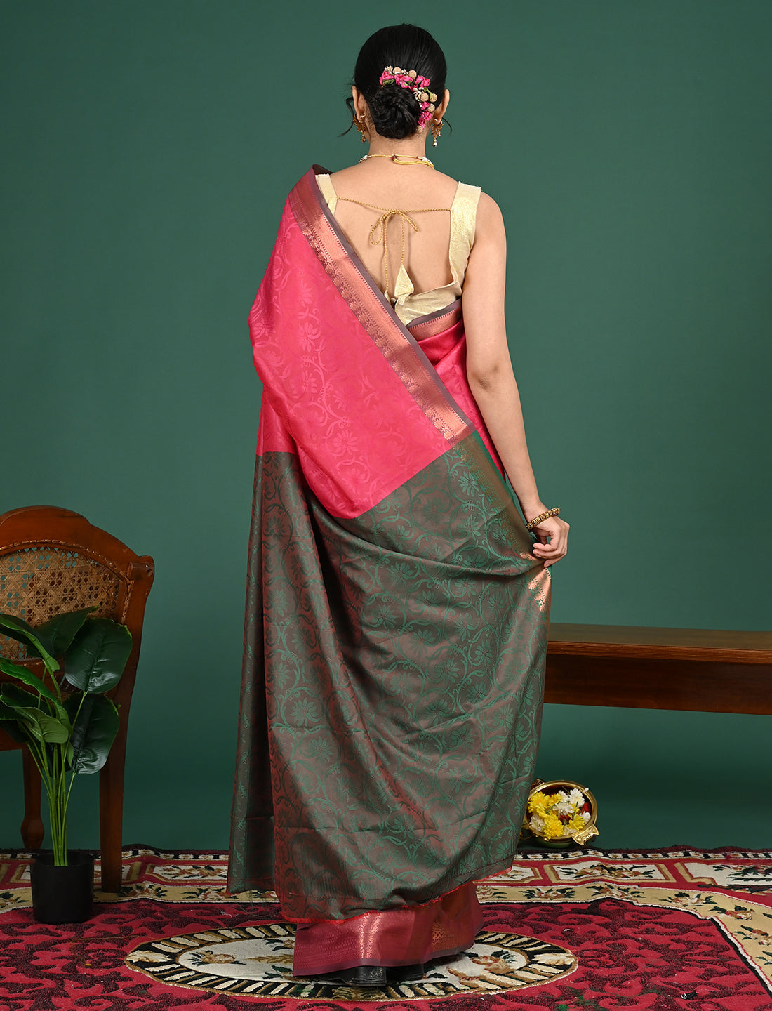 South Art Silk Geometric Saree
