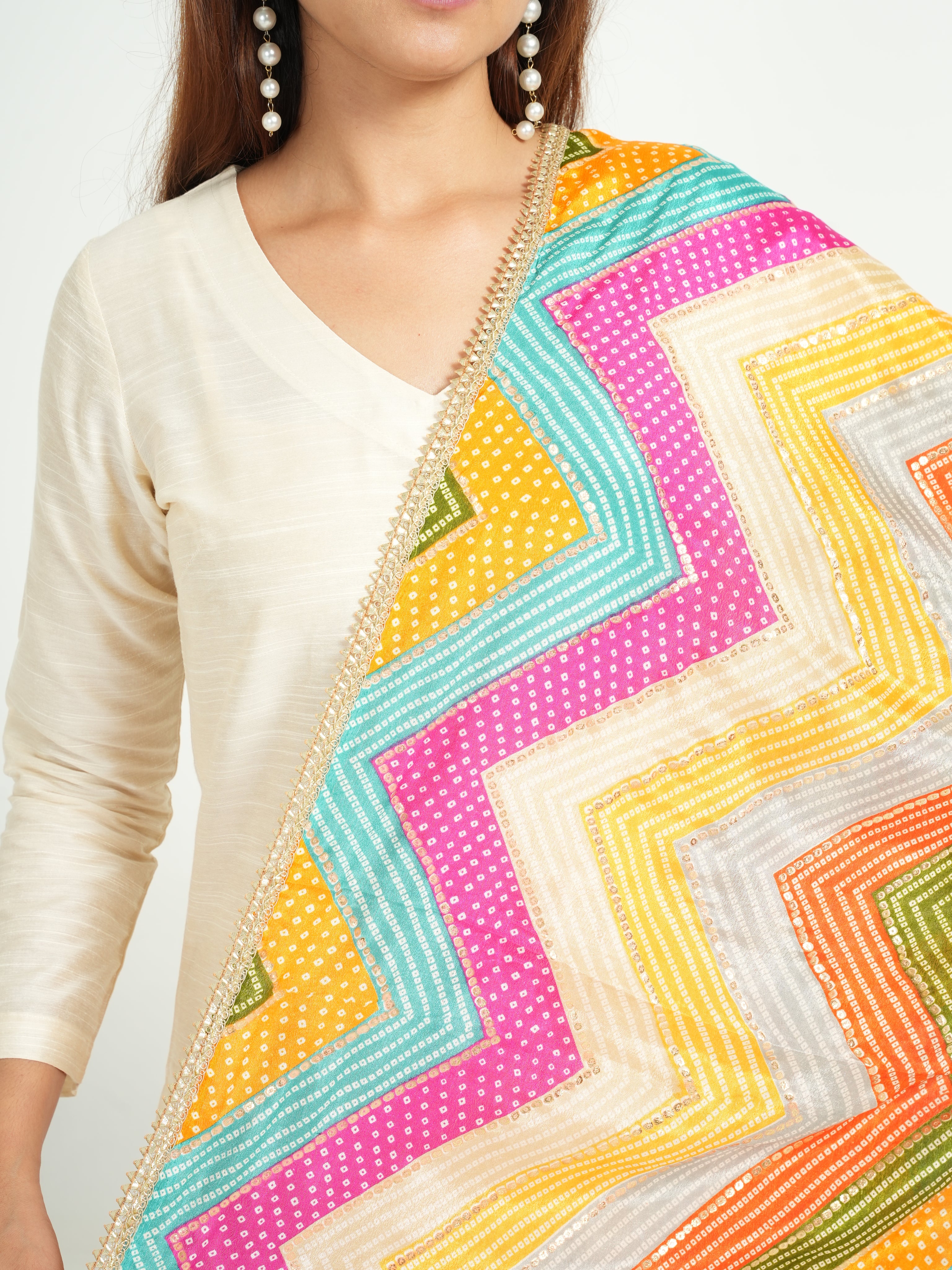 Art Silk Bandhini Dupatta