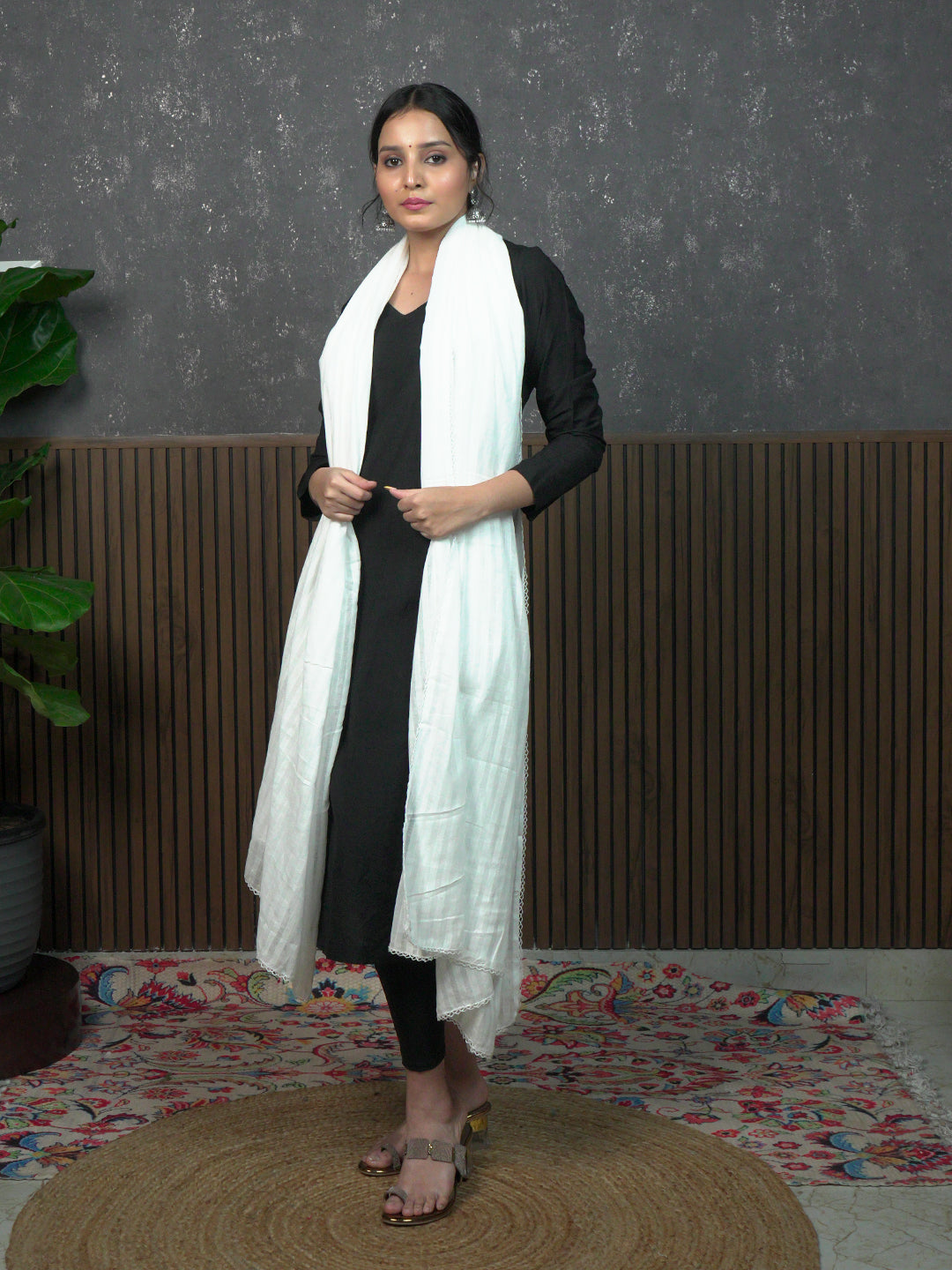 Stripe Cotton Dupatta