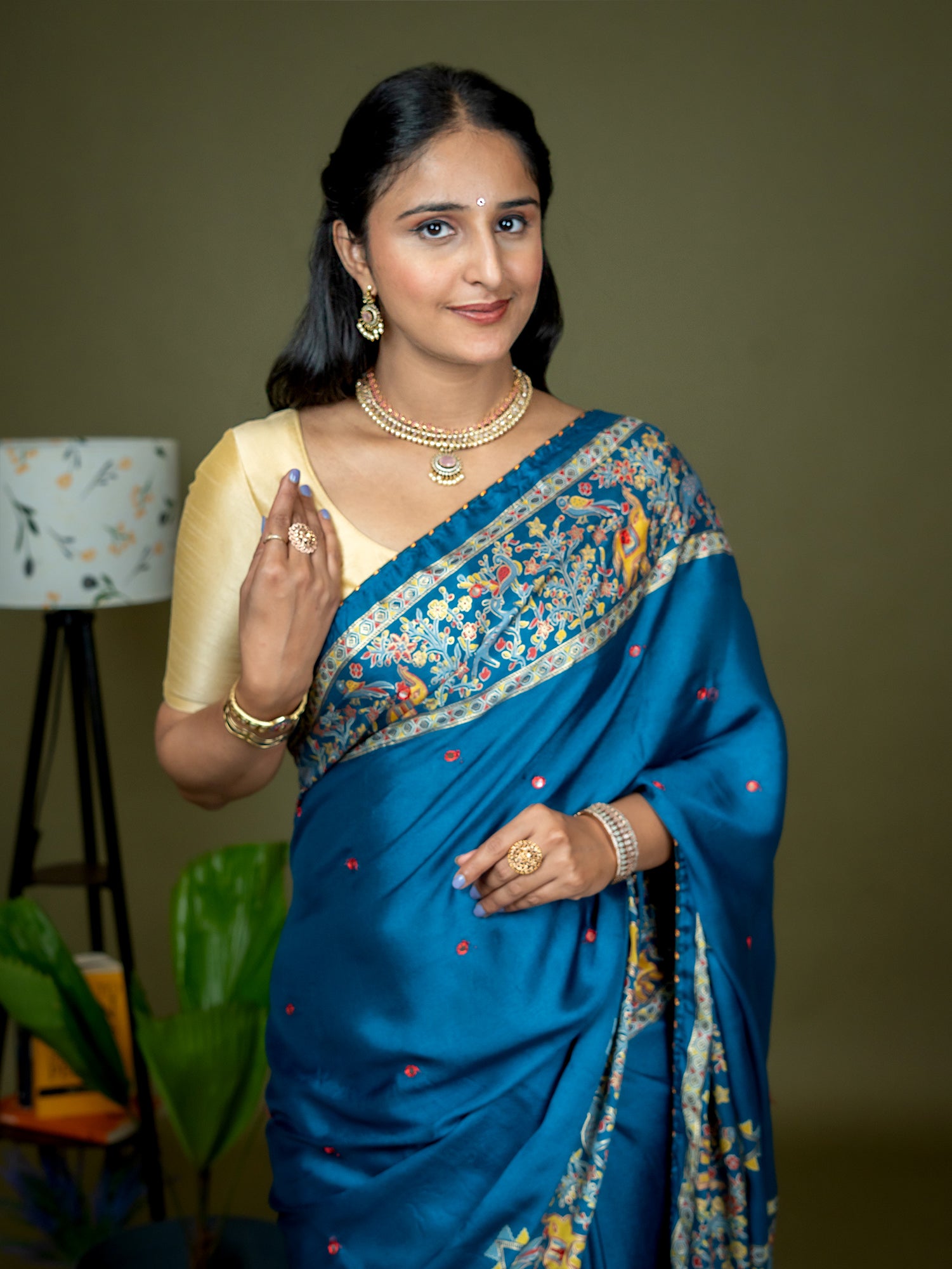 Kutch Print Crepe Saree