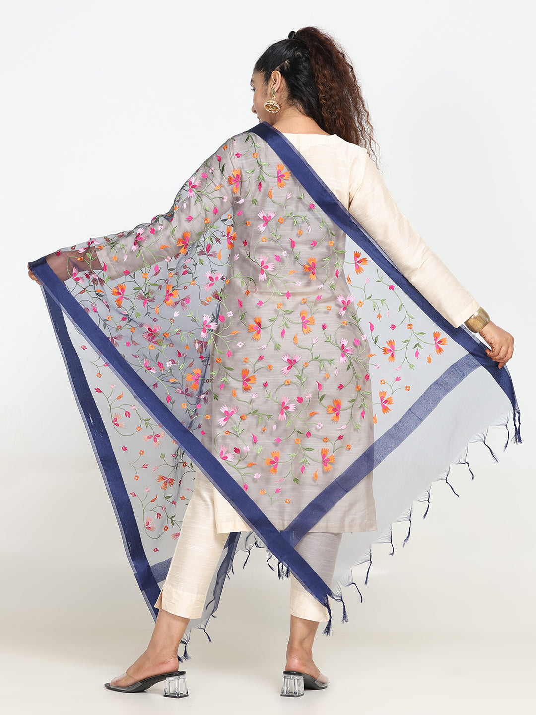 Floral Chiffon Dupatta