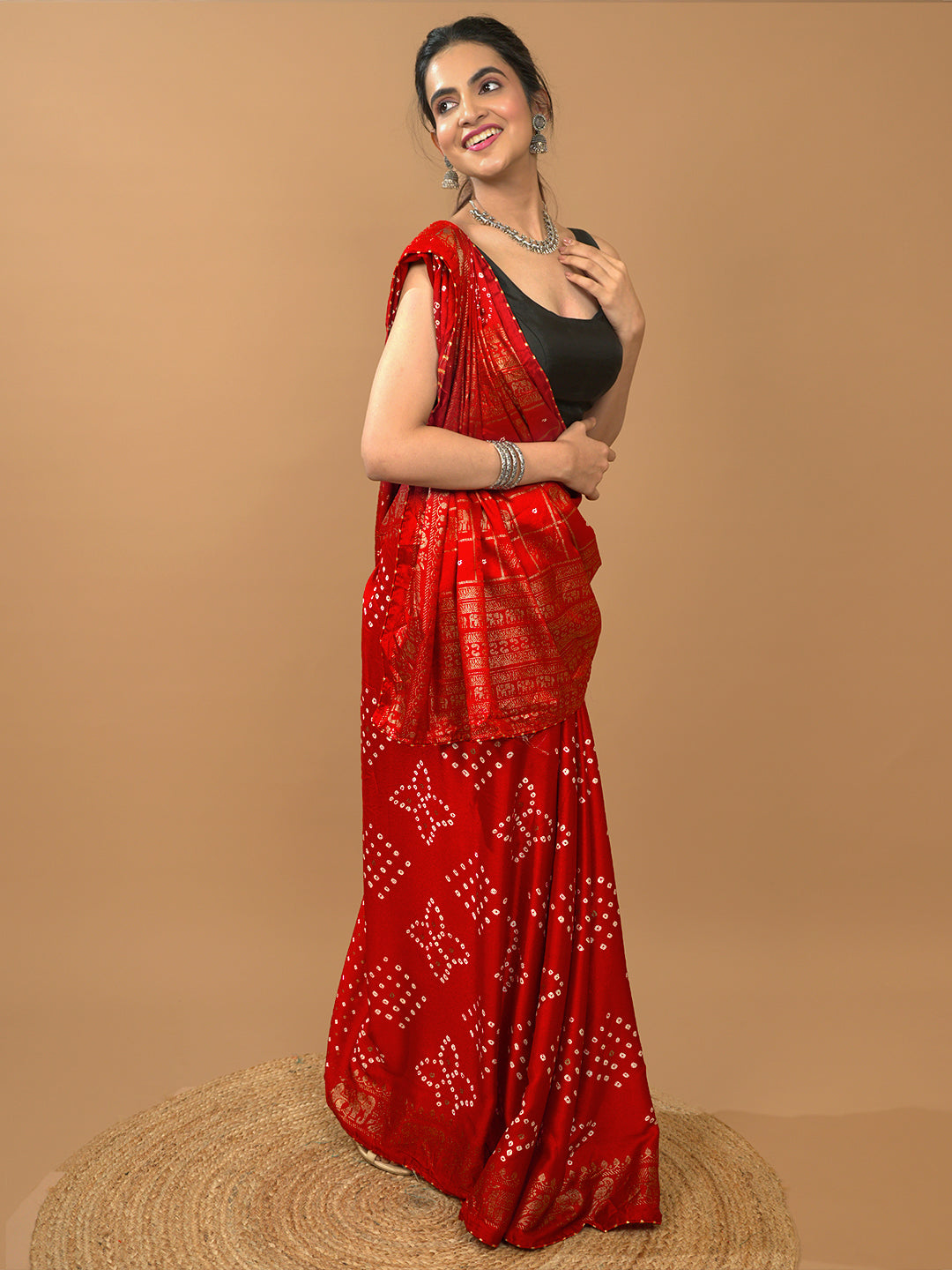 Bandhini Viscose Crepe Saree
