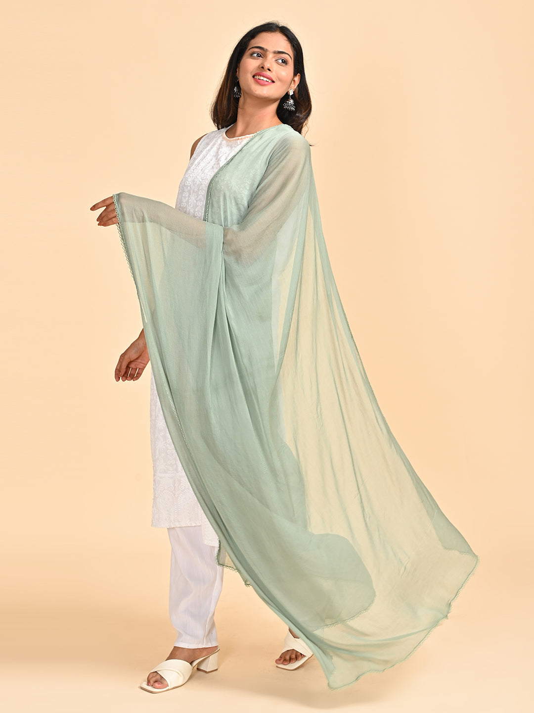 Solid Chiffon Dupatta