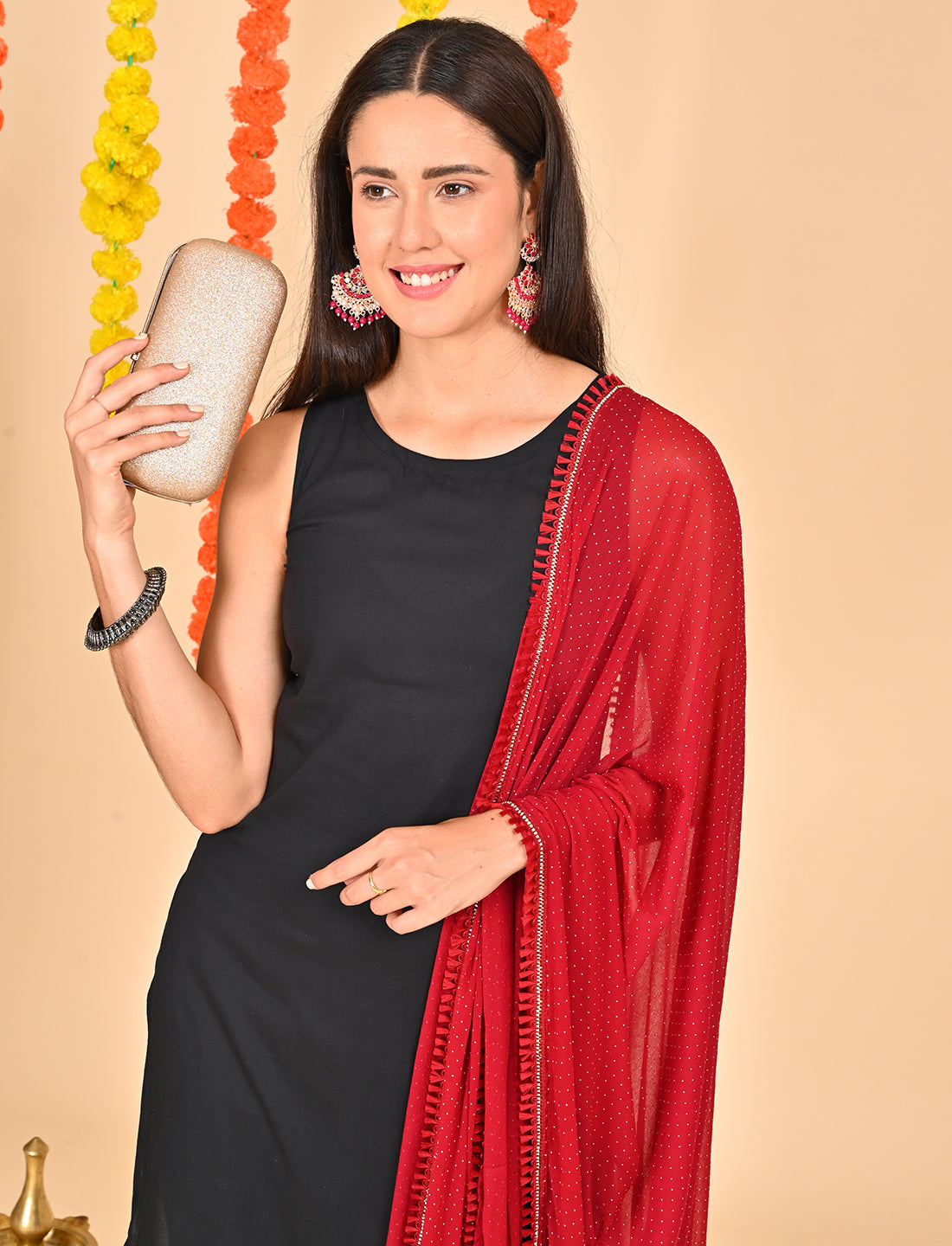 Ditsy Dots Chiffon Dupatta