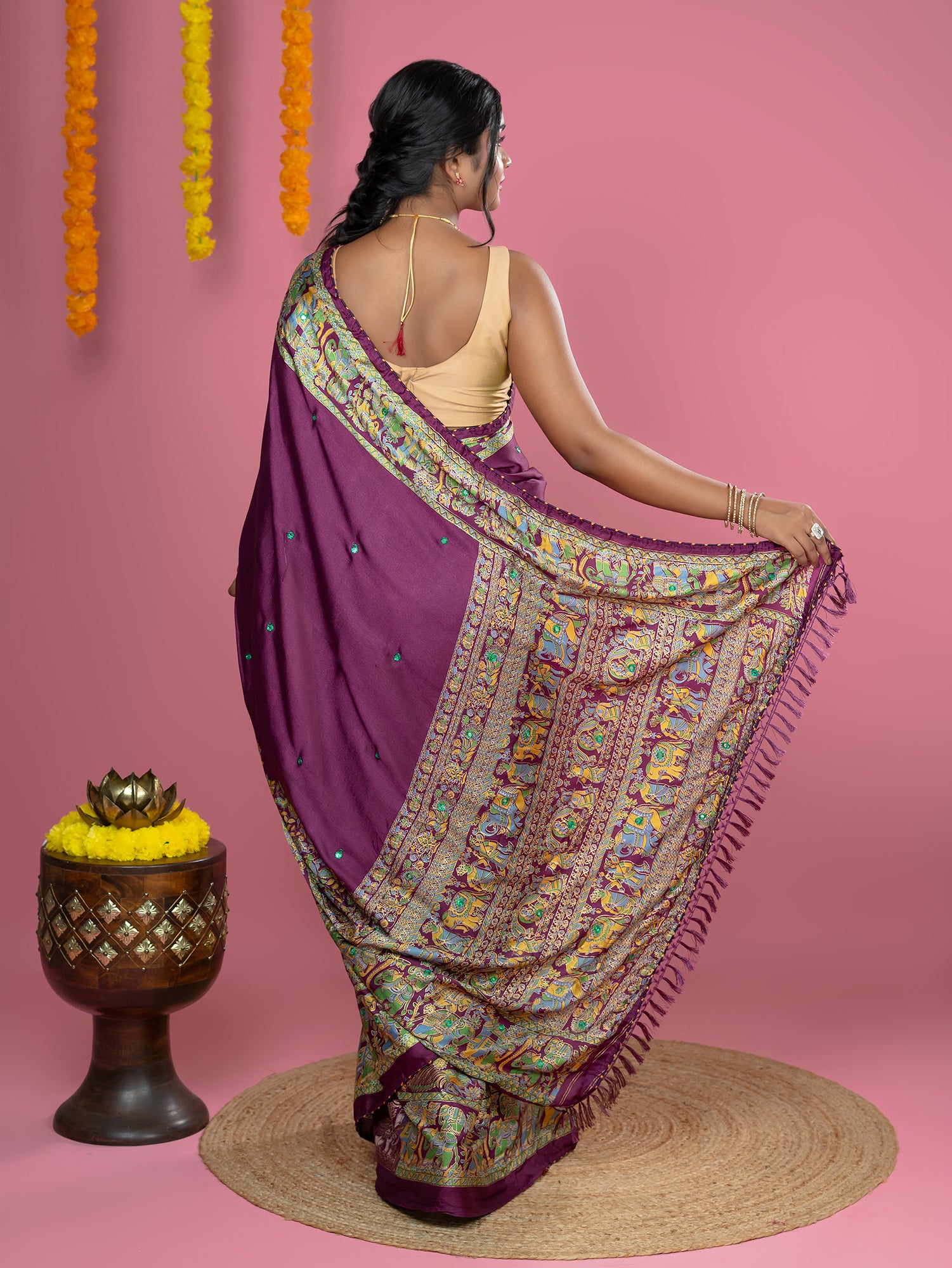 Kutch Print Crepe Saree