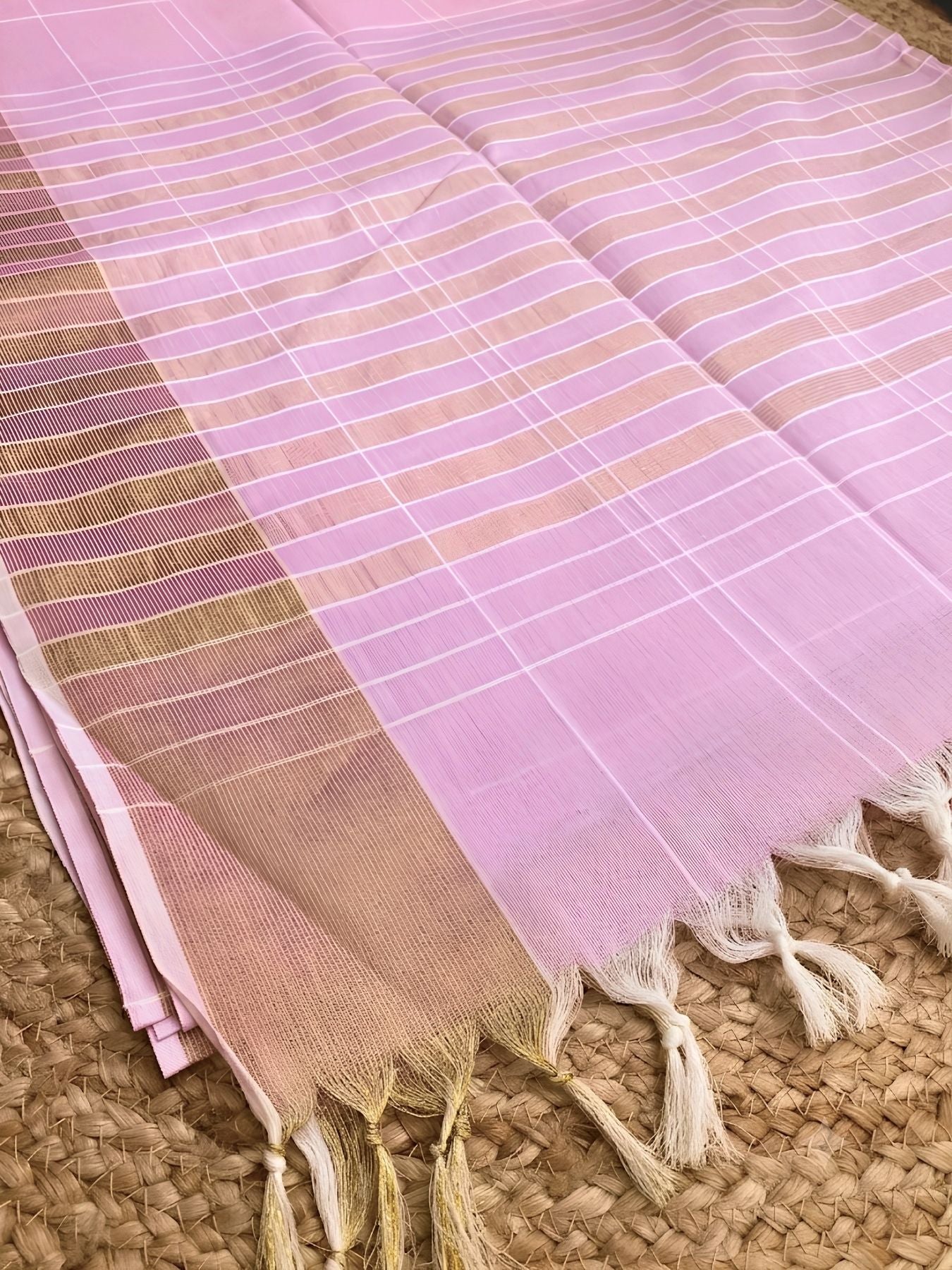 Striped Negamam Cotton Saree