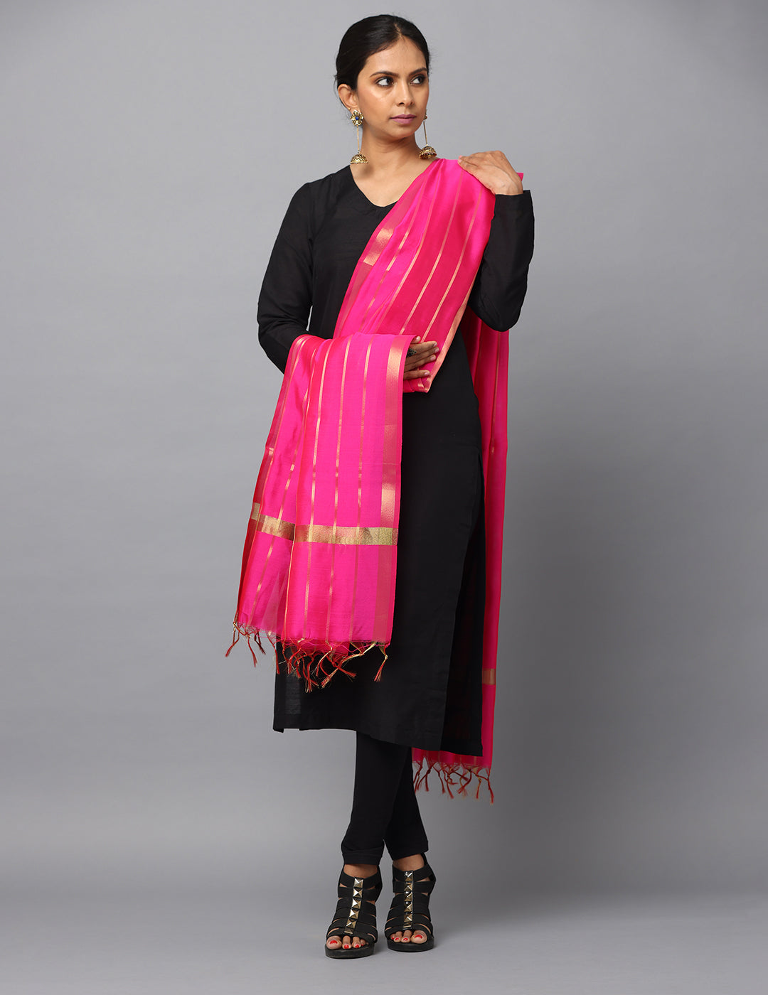 Banarasi Silk Stripe Dupatta
