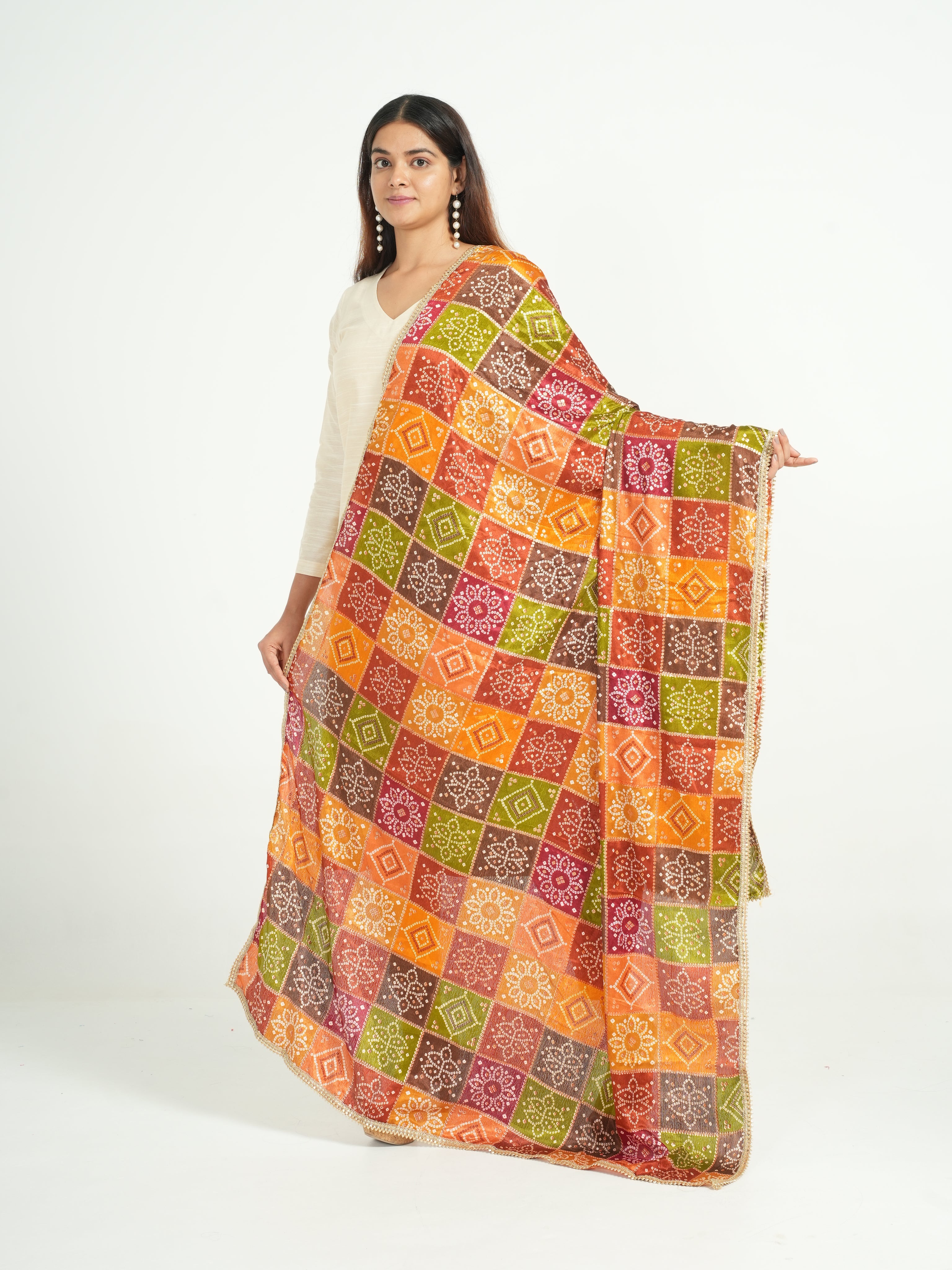 Art Silk Bandhini Dupatta