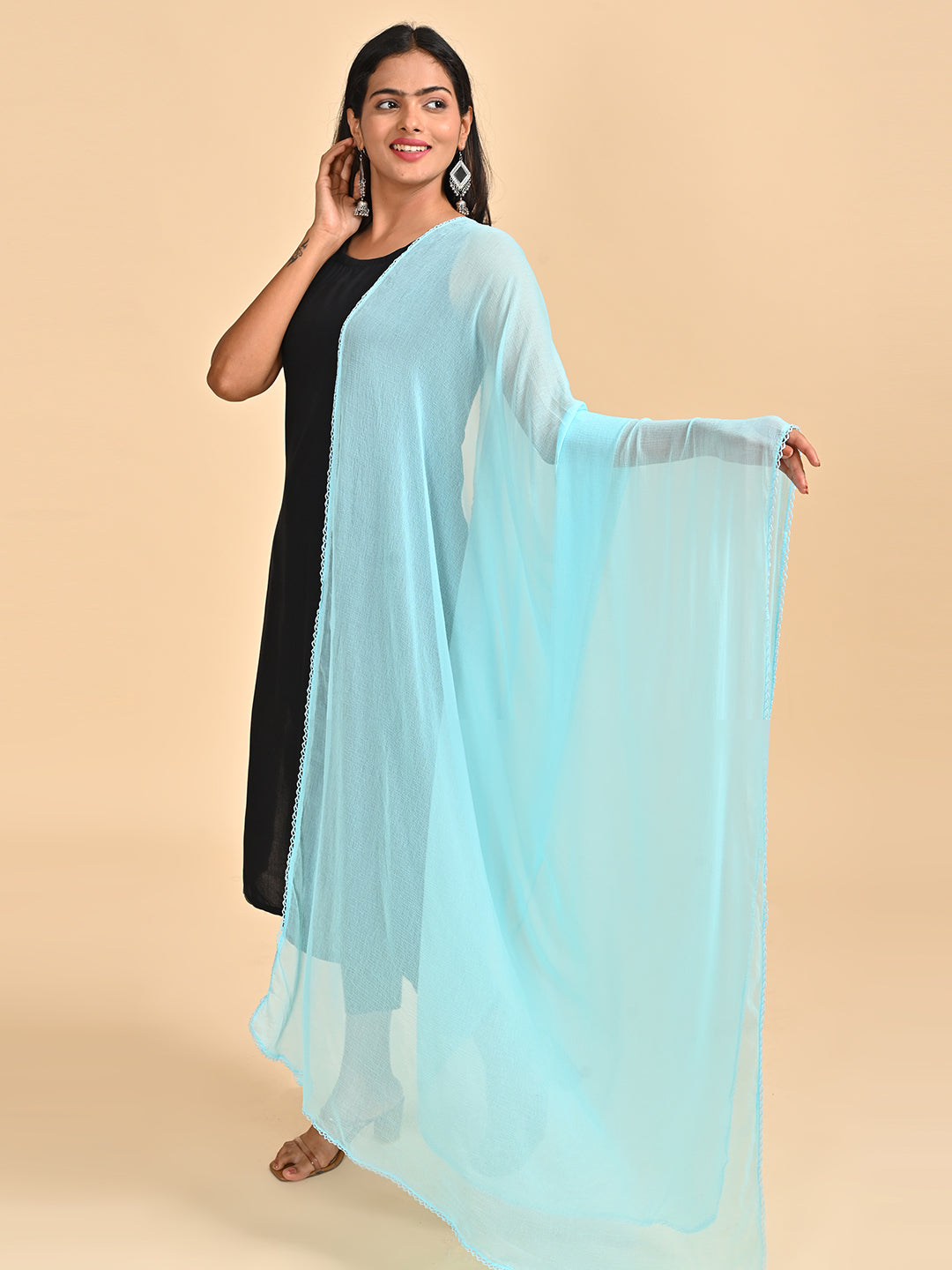 Solid Chiffon Dupatta