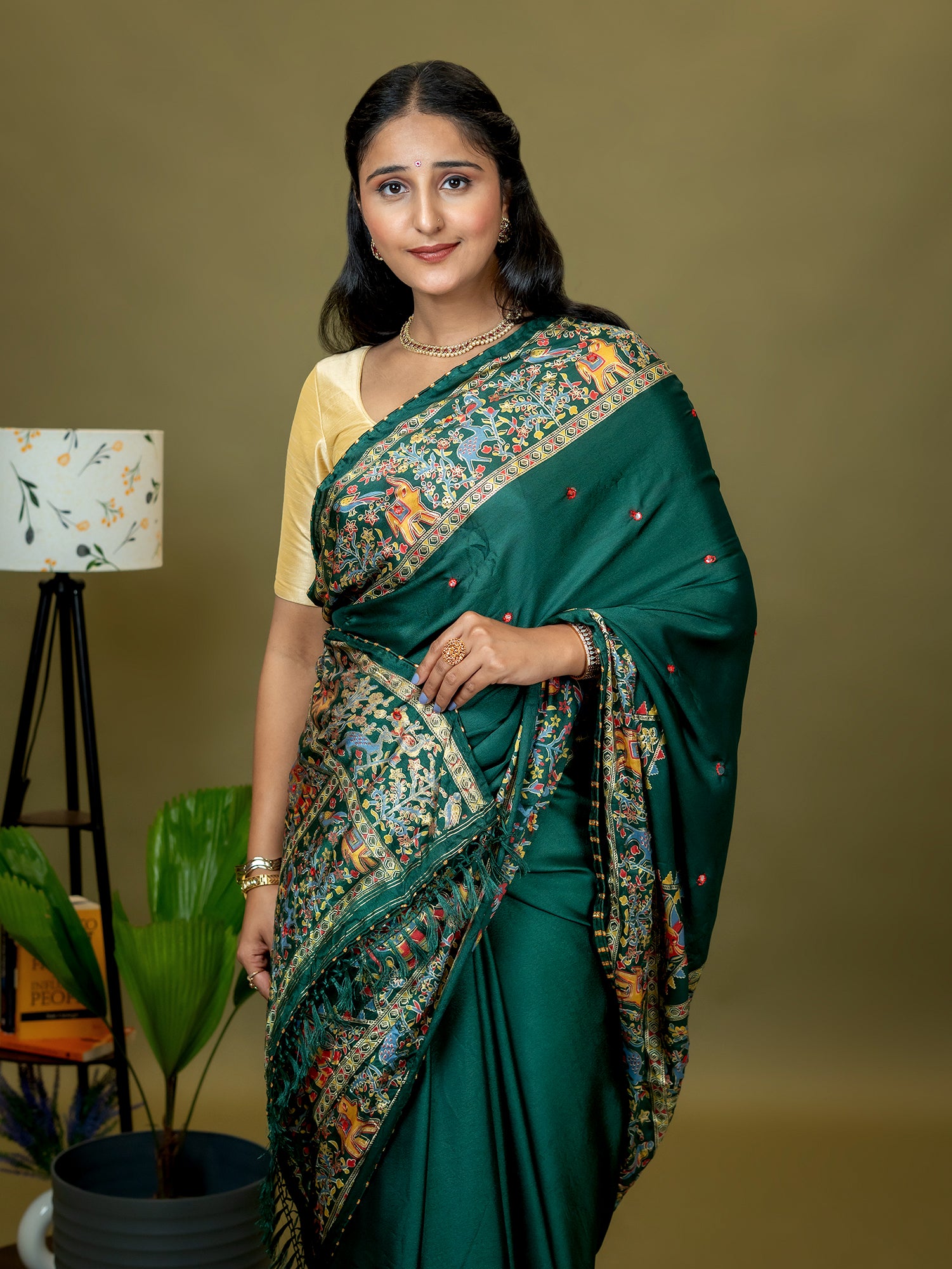 Kutch Print Crepe Saree