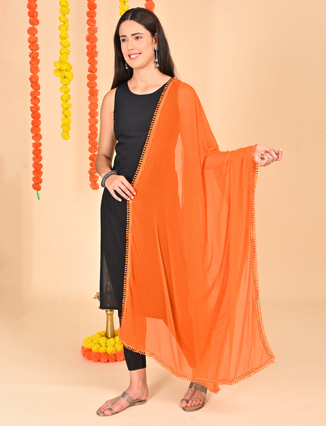 Ditsy Dots Chiffon Dupatta