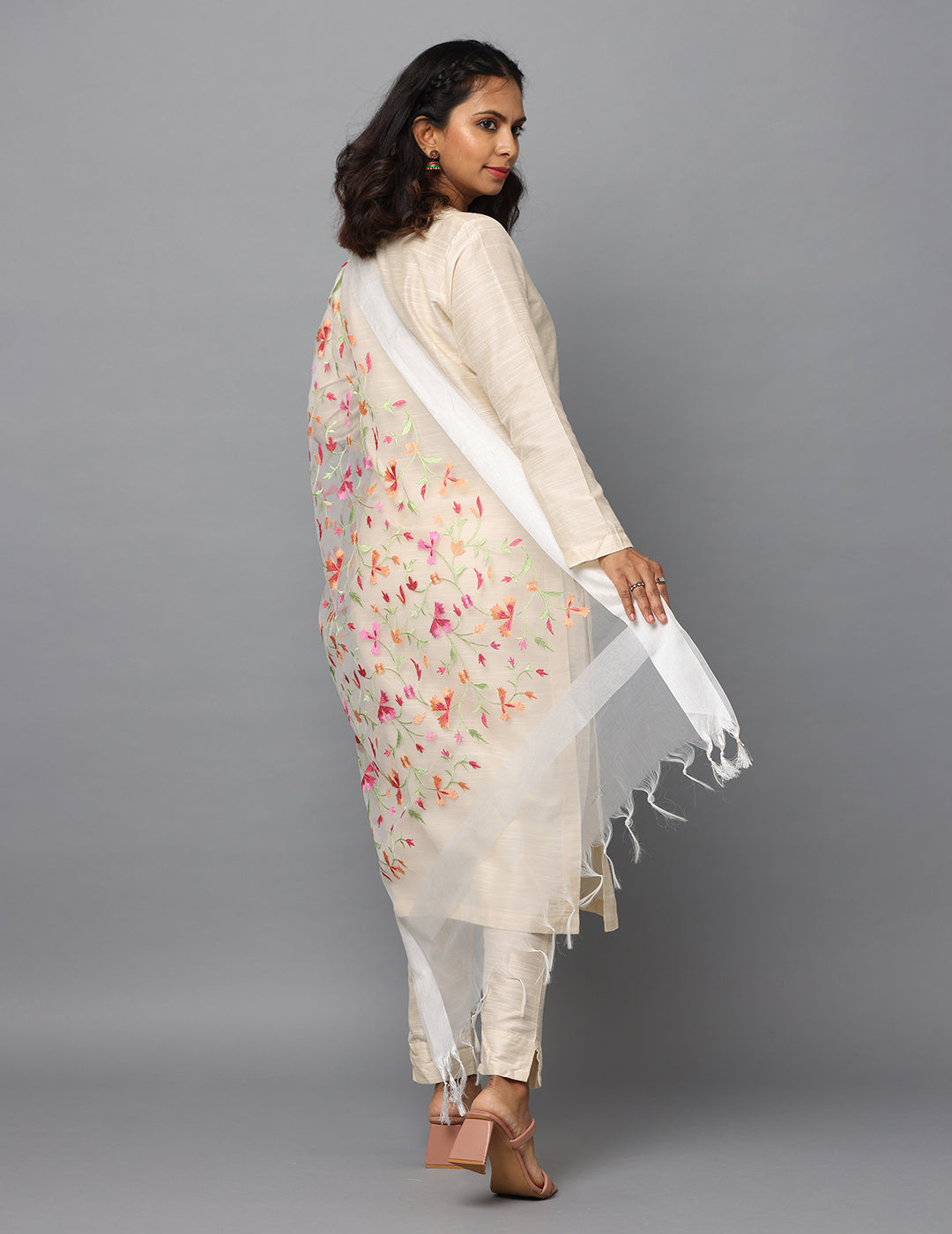 Floral Chiffon Dupatta