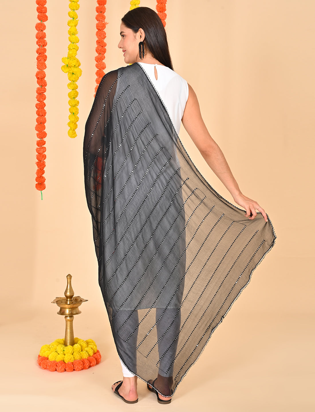 Chiffon Stripe Dupatta