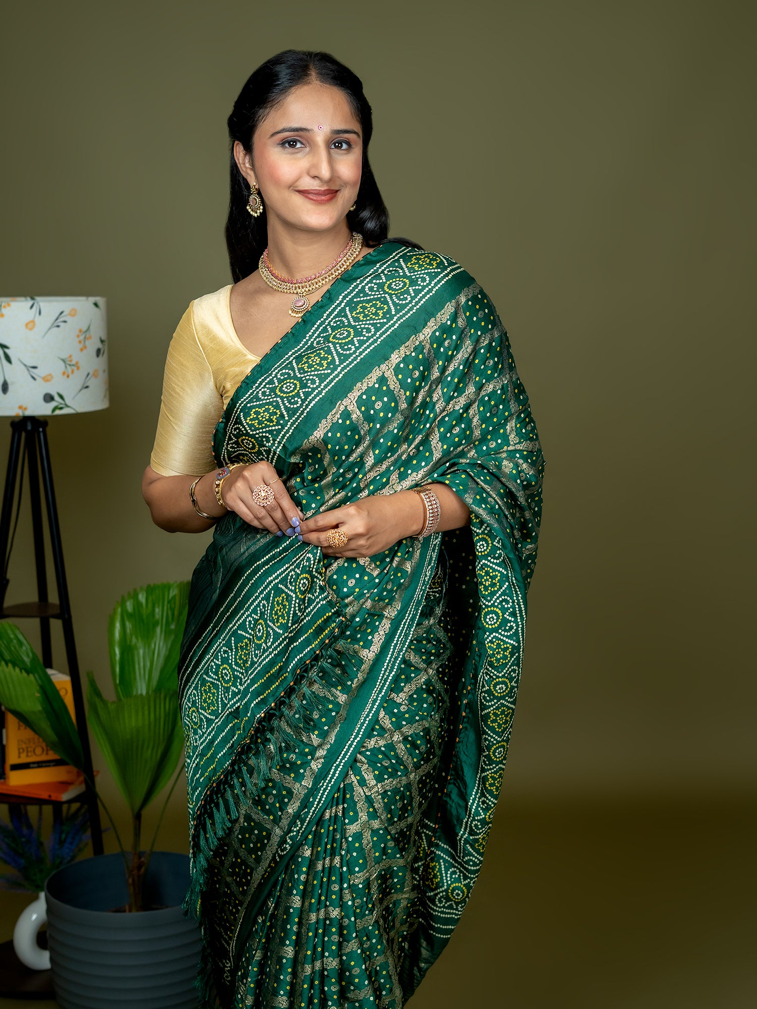 Bandhini Crepe Saree