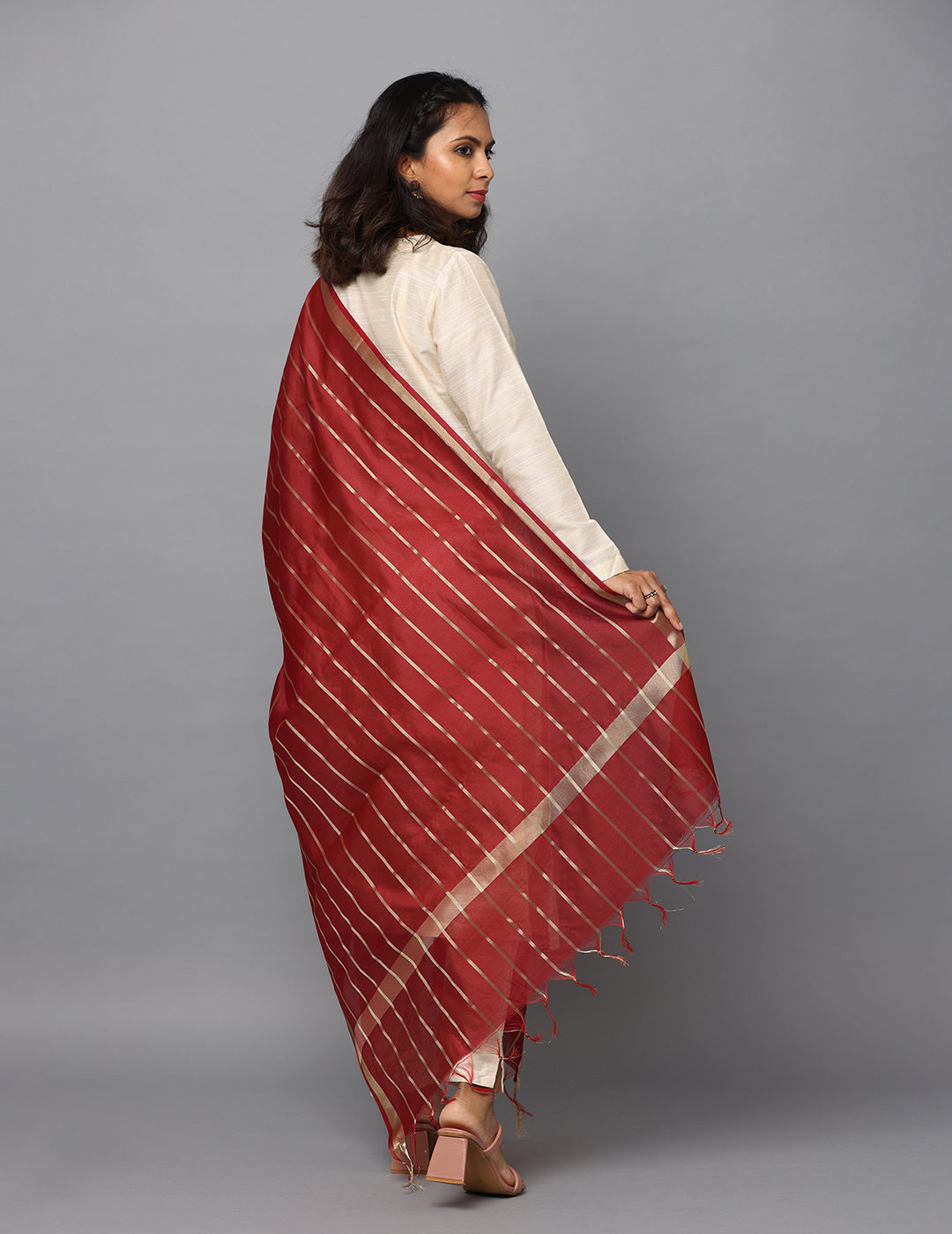 Banarasi Silk Stripe Dupatta