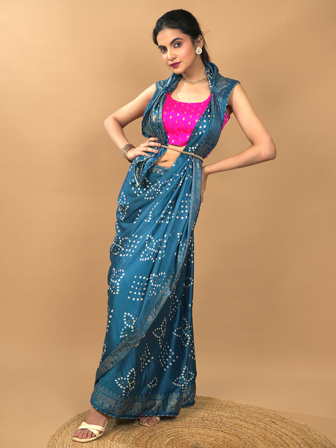 Bandhini Viscose Crepe Saree