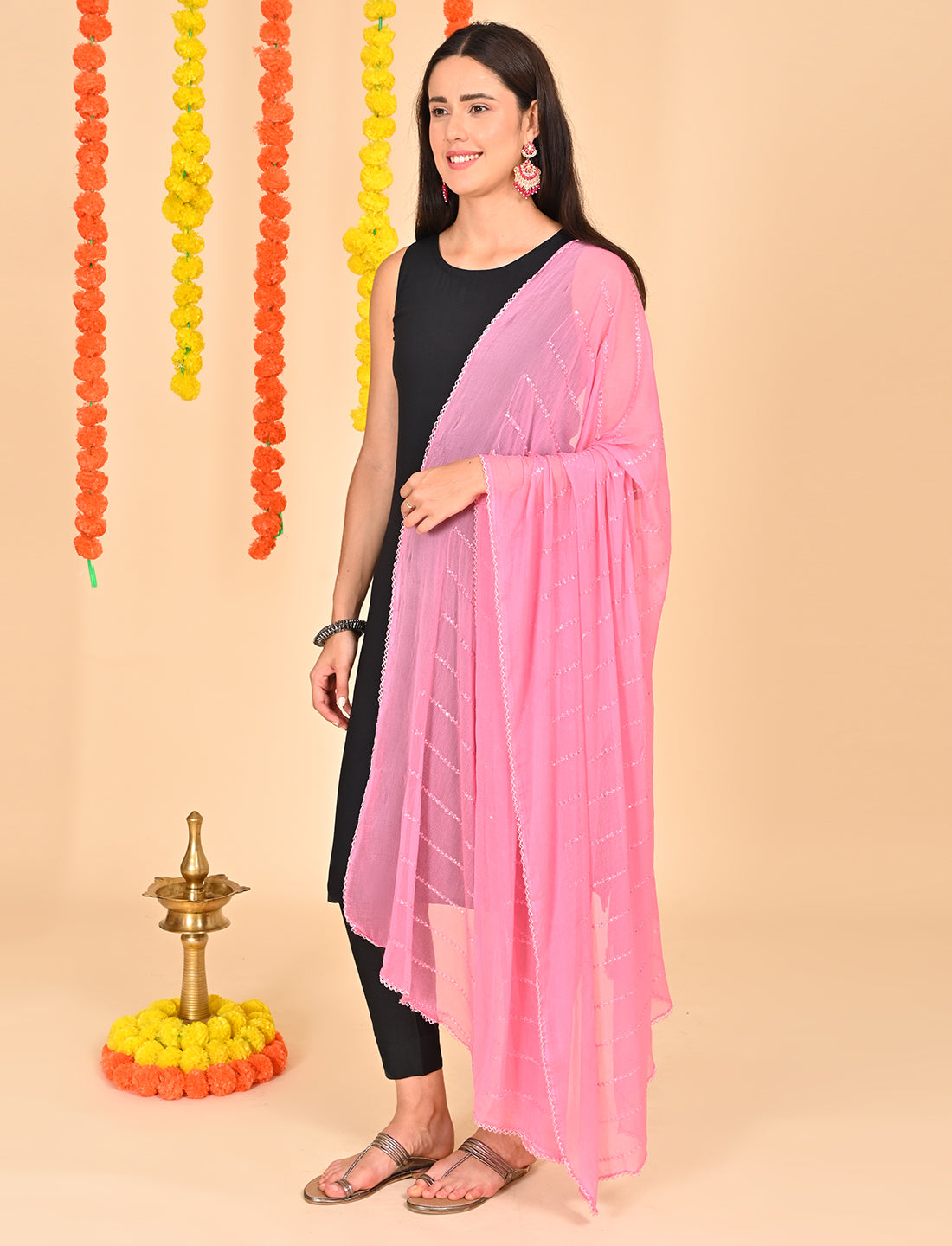 Chiffon Stripe Dupatta