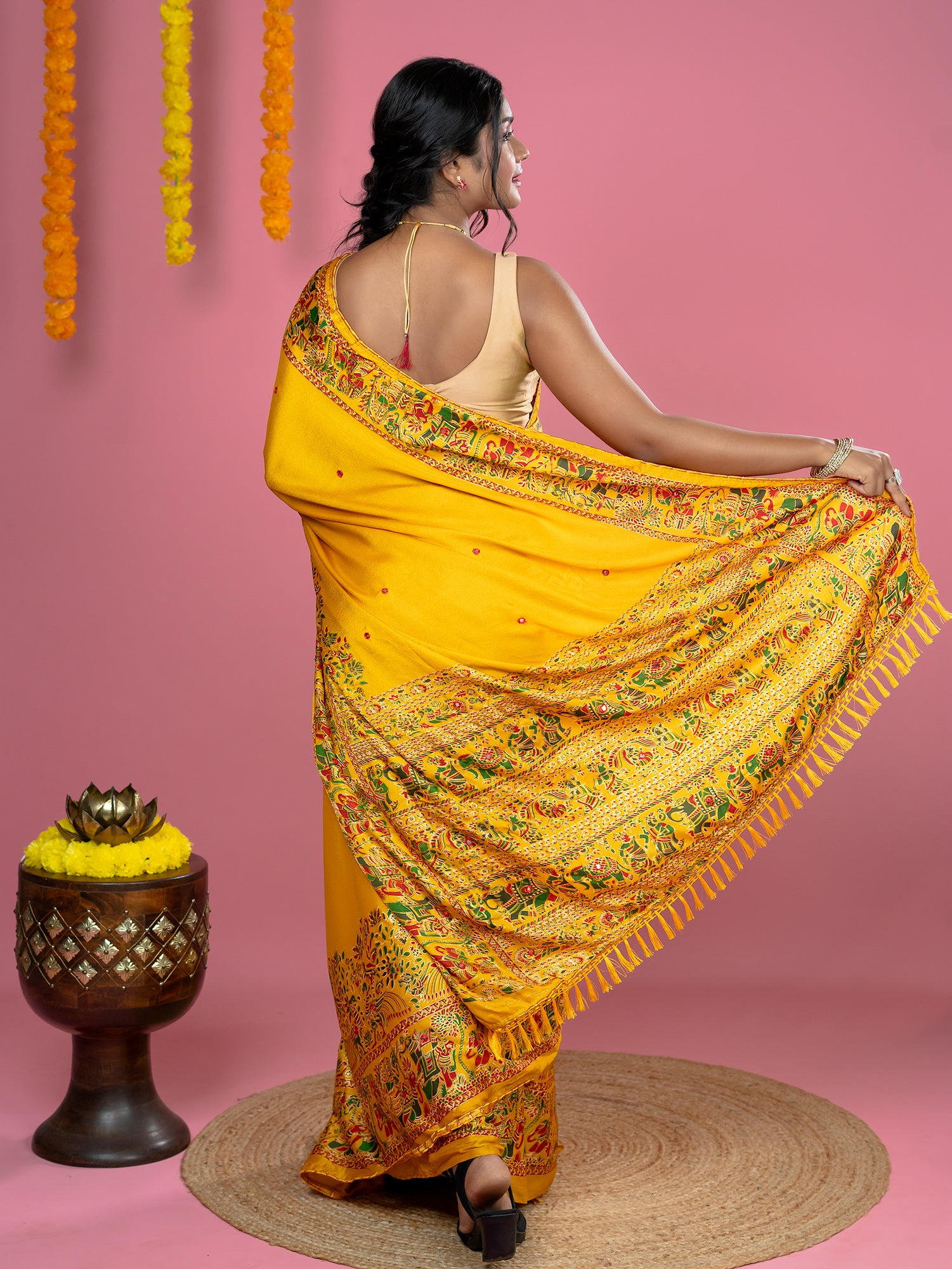 Kutch Print Crepe Saree
