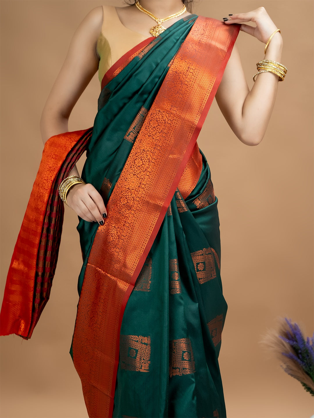 South Silk Brocade Saree