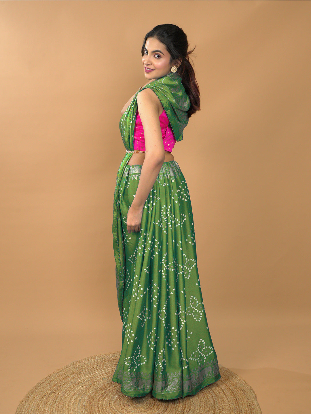 Bandhini Viscose Crepe Saree