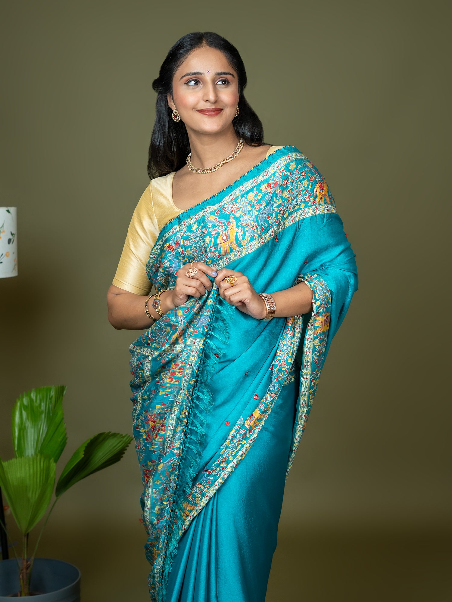 Kutch Print Crepe Saree