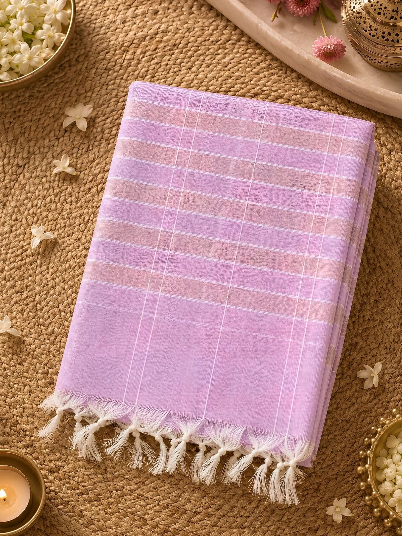 Striped Negamam Cotton Saree