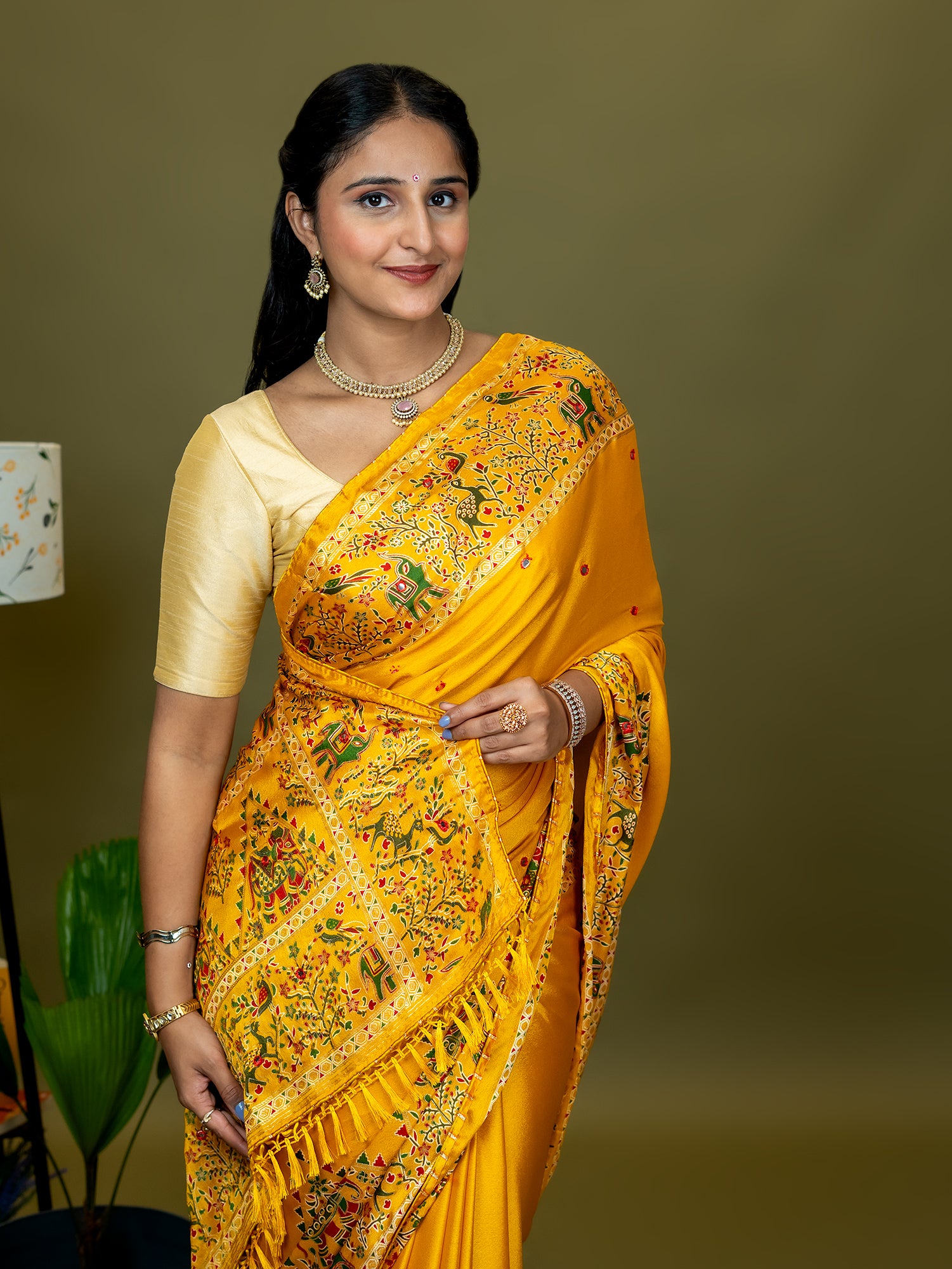 Kutch Print Crepe Saree
