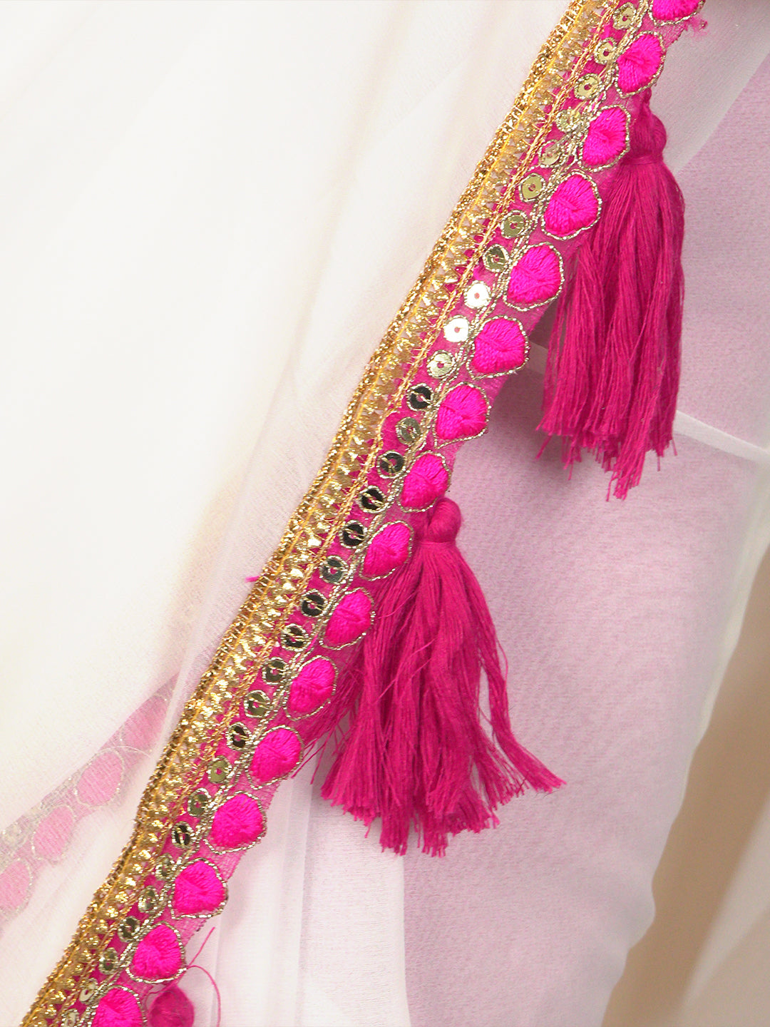 Solid Georgette Saree