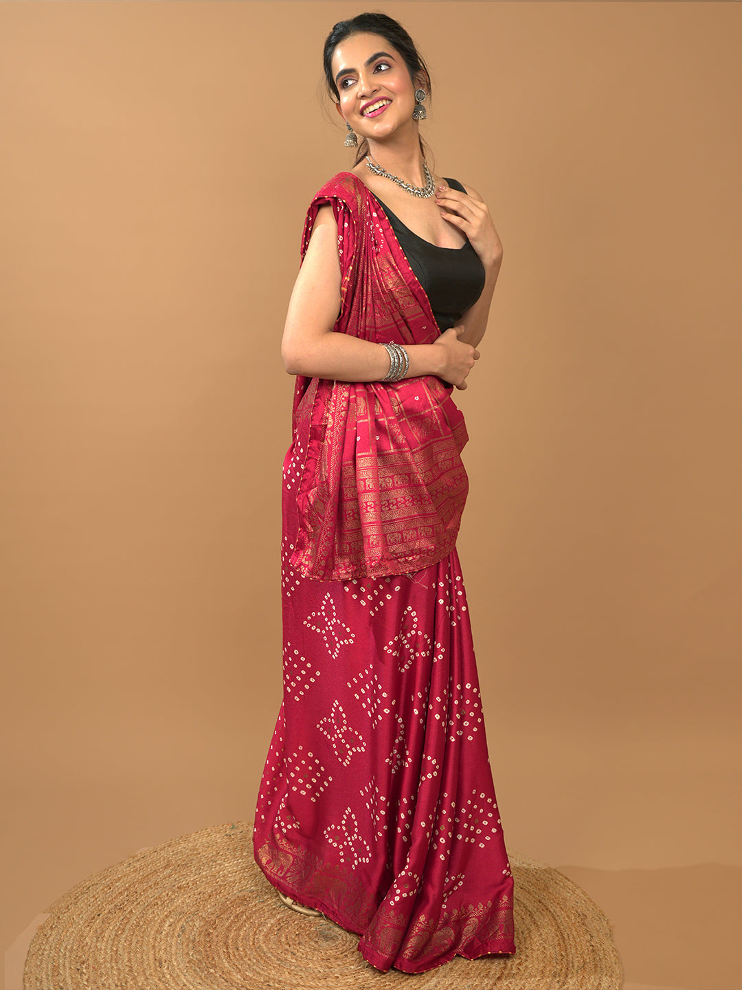 Bandhini Viscose Crepe Saree