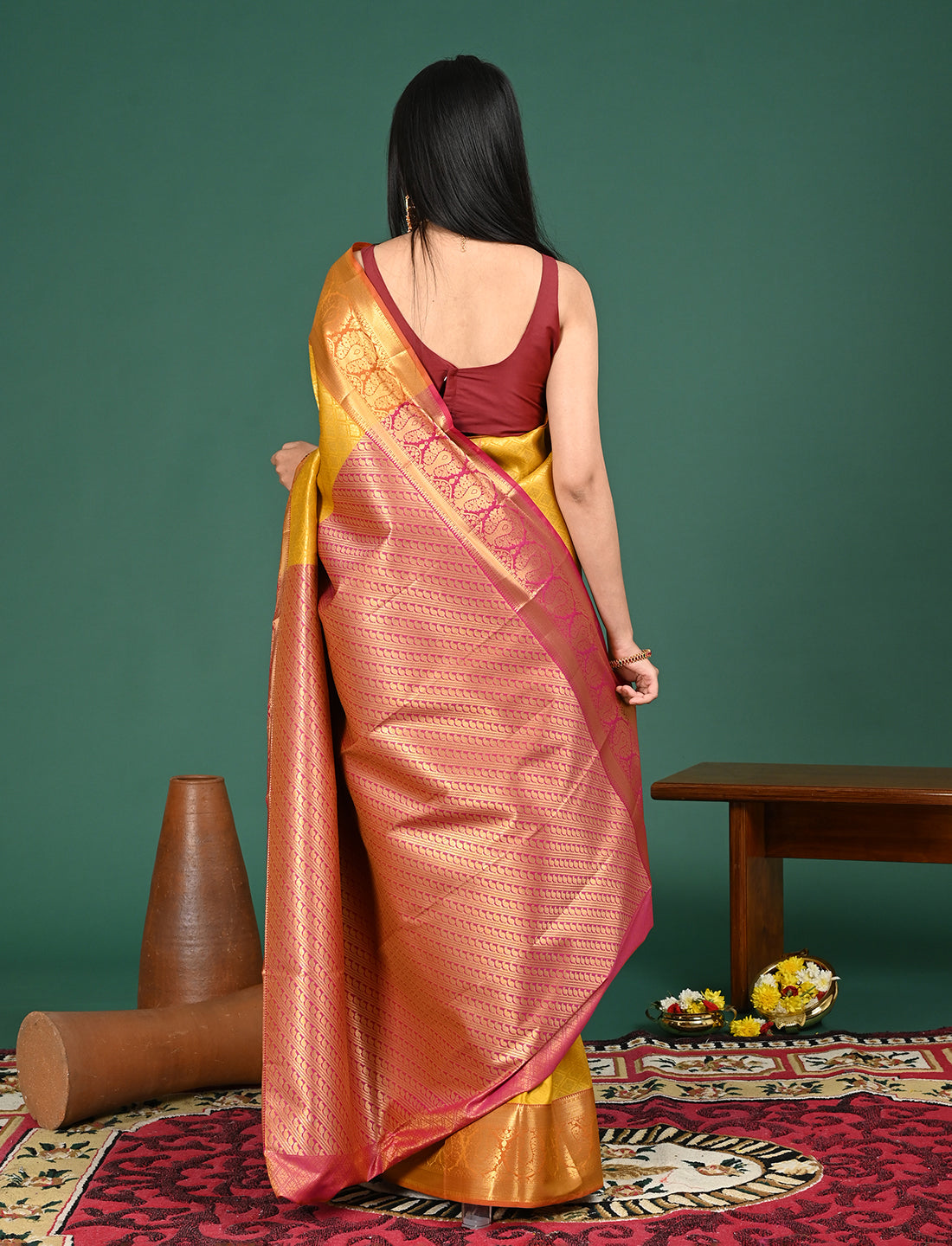 South Art Silk Geometric Saree