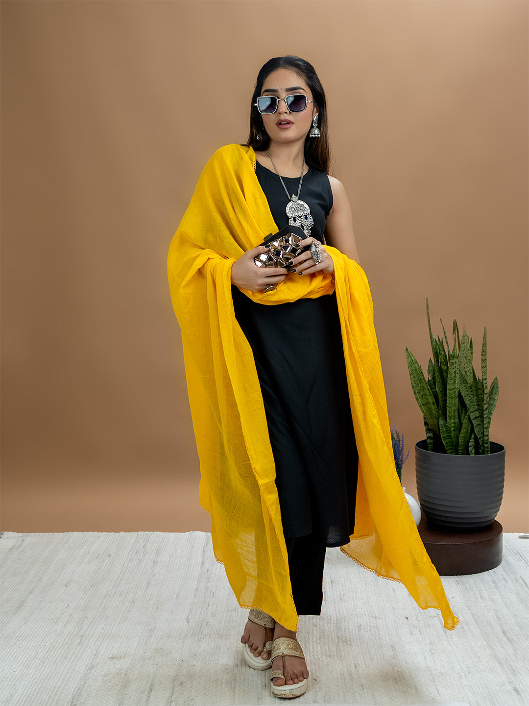 Solid Cotton Dupatta