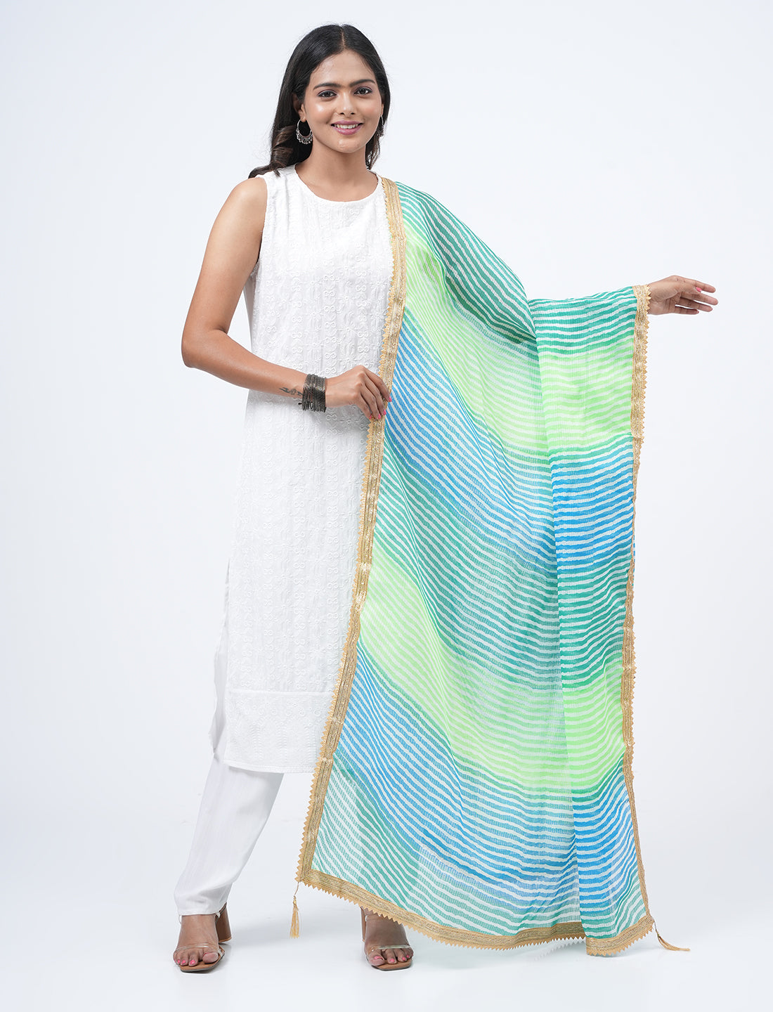 Kota Semi Cotton Colorblock Dupatta